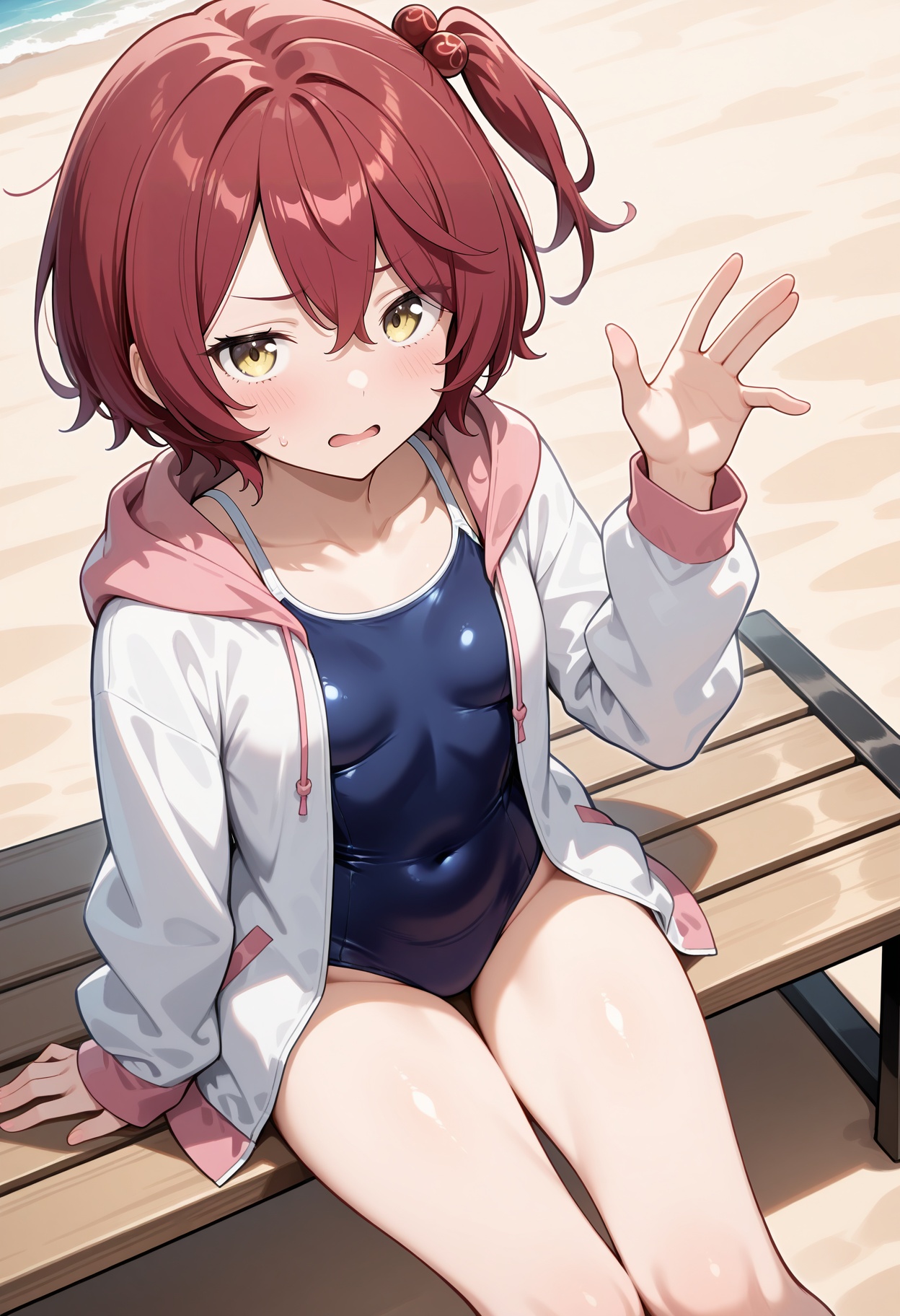 aakomari,  short hair,  red hair on Tensor.Art