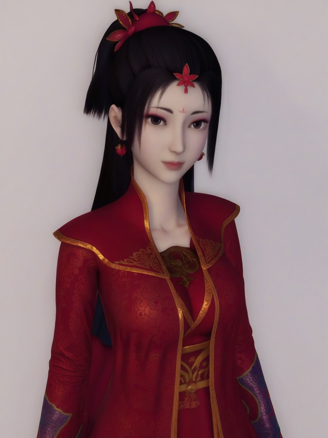 score_9,  hair ornament,  black hair on Tensor.Art
