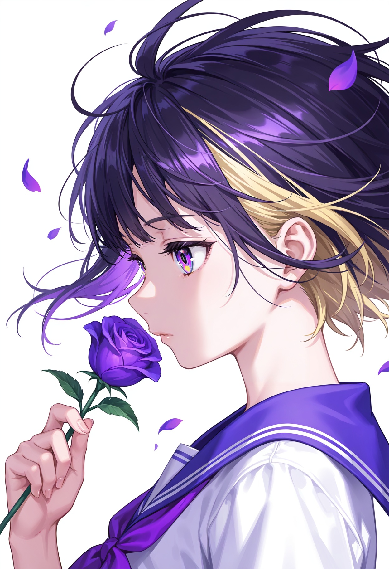 1girl,  solo,  flower on Tensor.Art