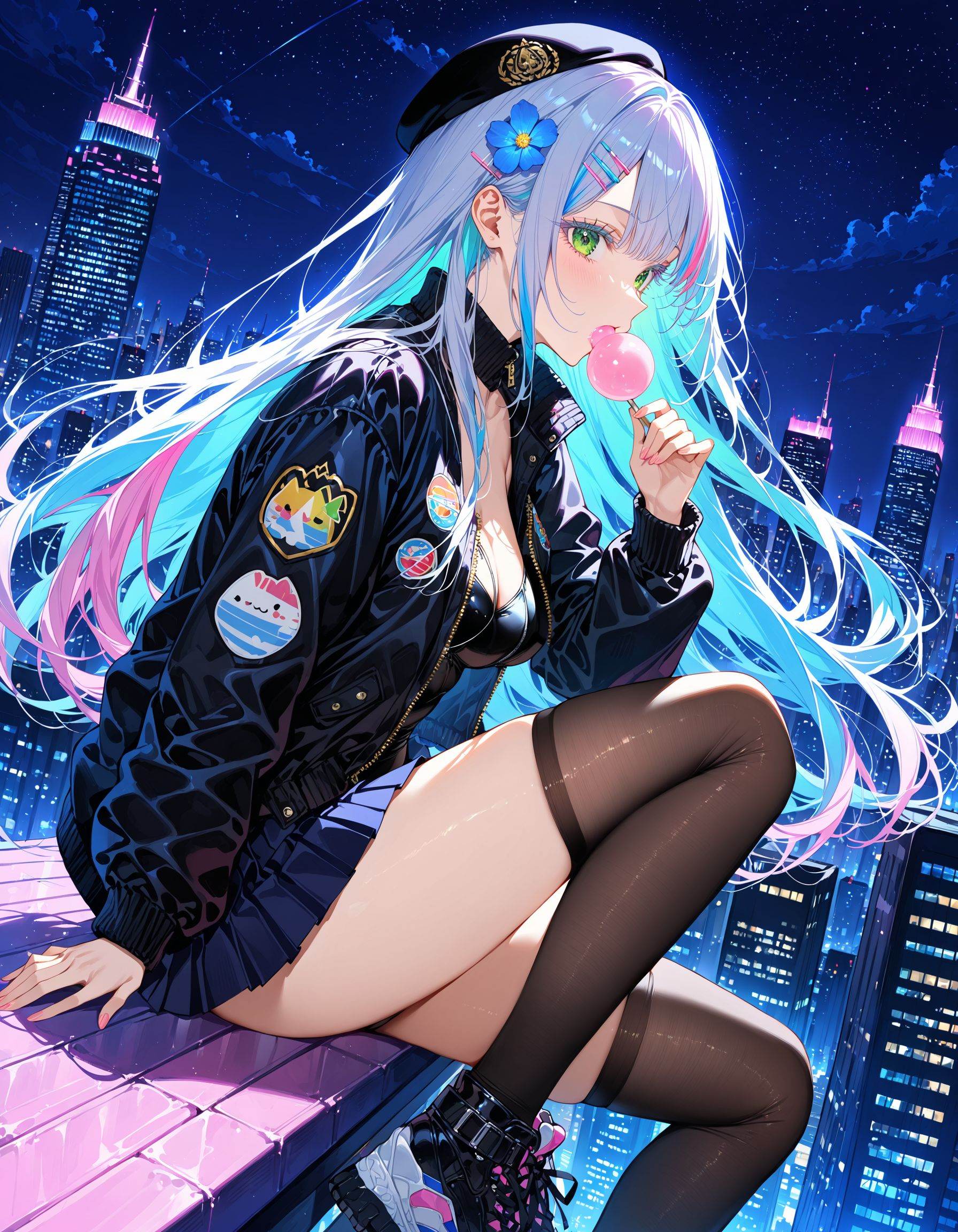 1girl,  Nyan hair,  long hair on Tensor.Art