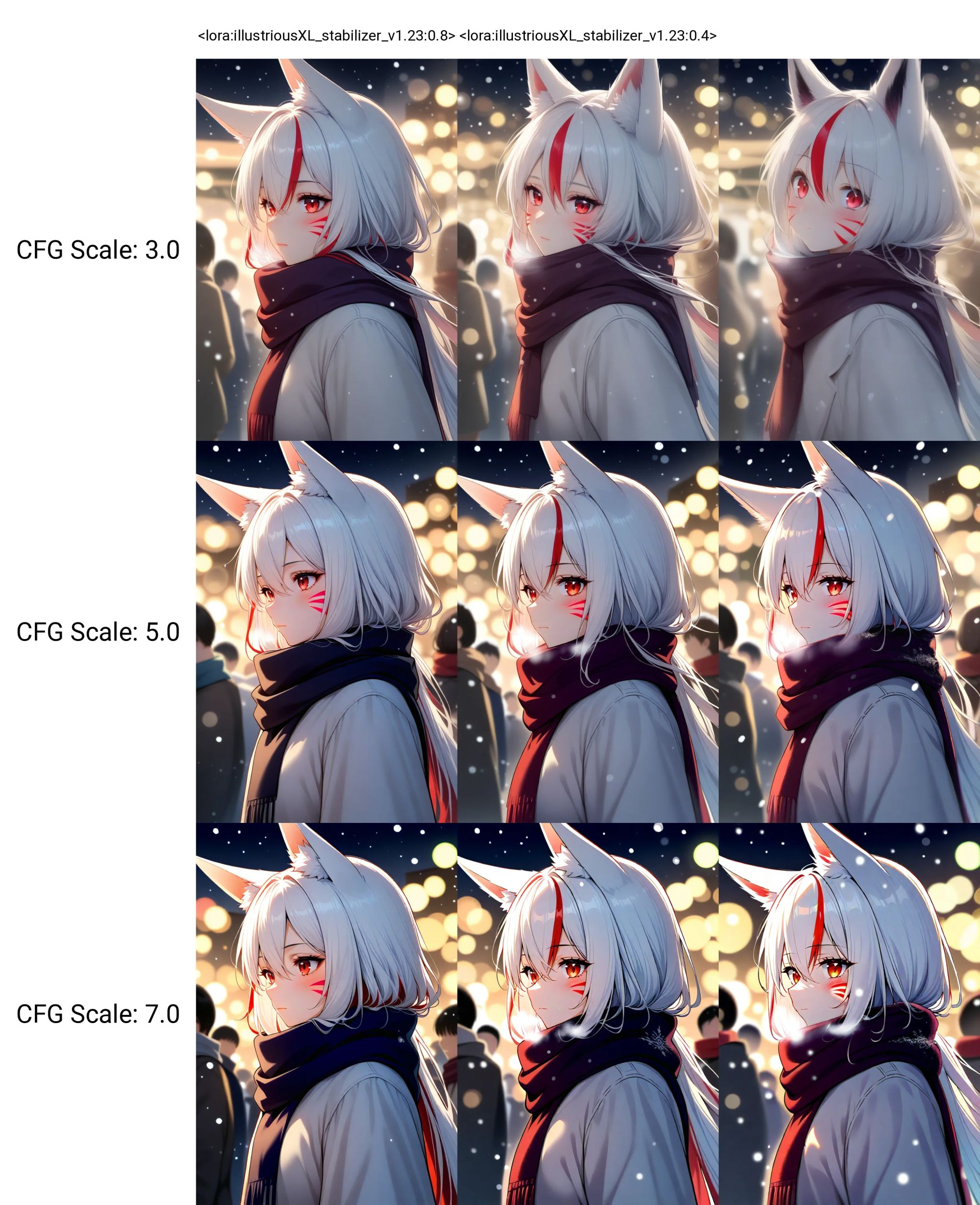 1girl,  fox ears,  red eyes on Tensor.Art