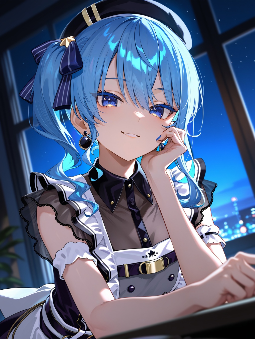 hoshimachi suisei,  hoshimachi suisei \(maid\),  artist:[yoneyama mai|lack|fuzichoco|lam \(ramdayo\)|kinta \(distortion\)|...