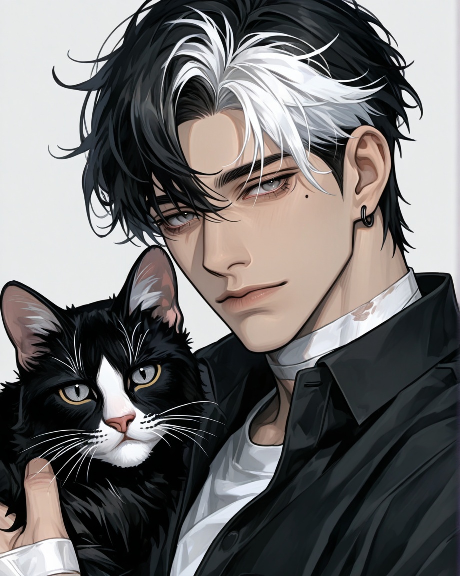 male focus,  solo,  mature on Tensor.Art