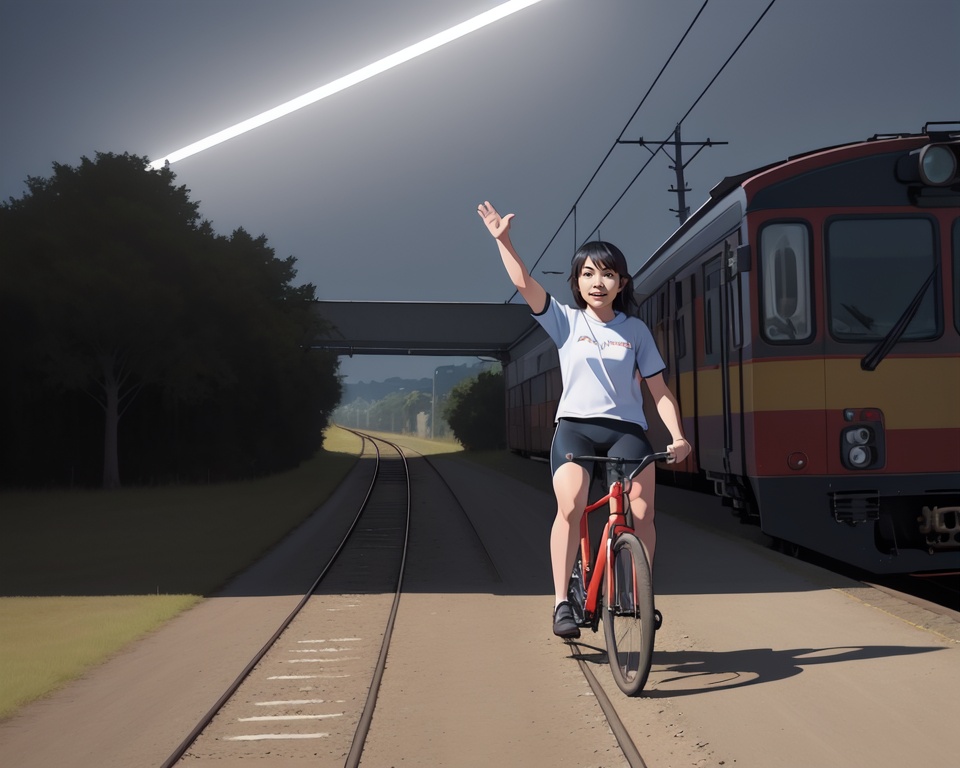 1girl,  ,  bicycle on Tensor.Art