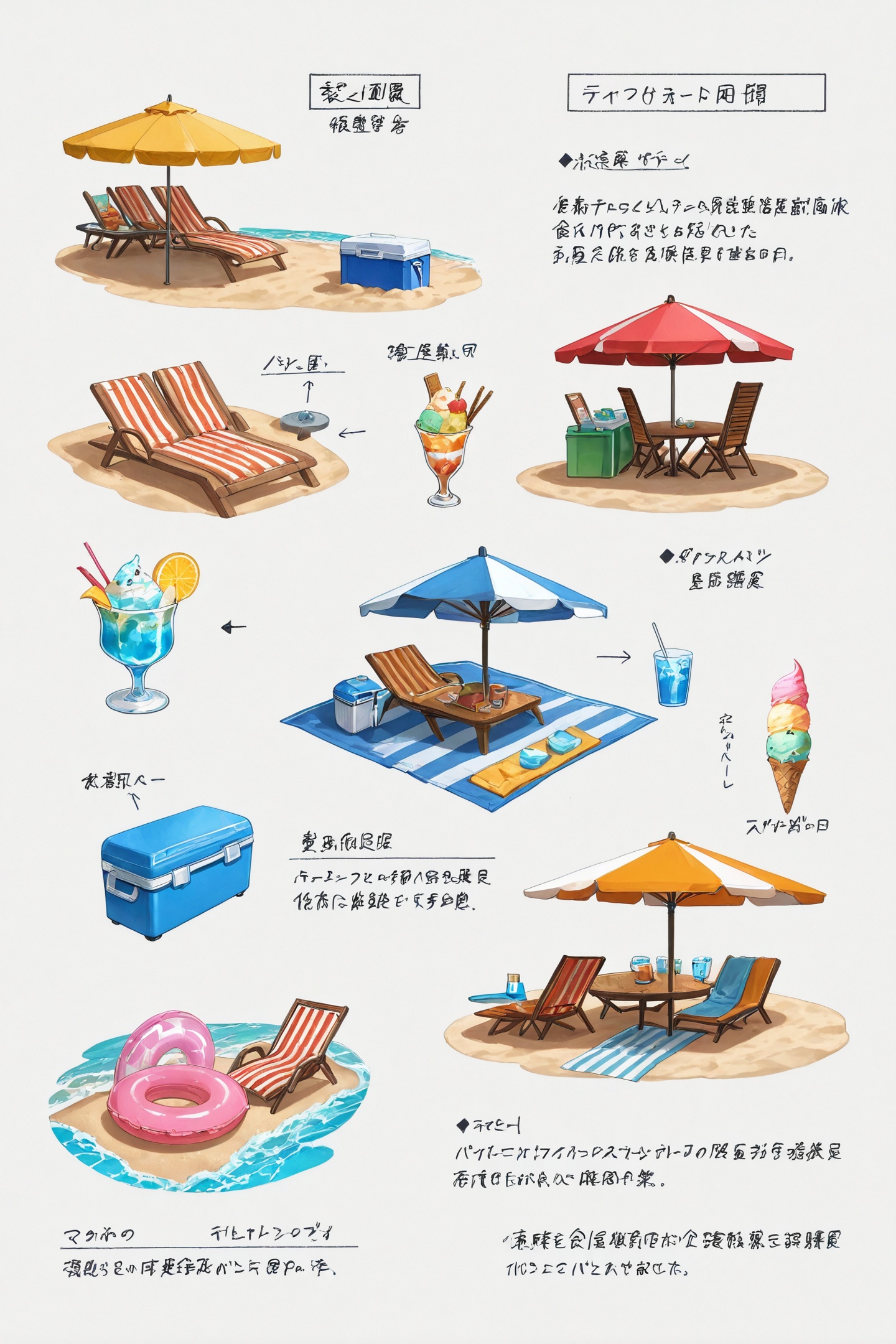 food,  umbrella,  beach umbrella on Tensor.Art