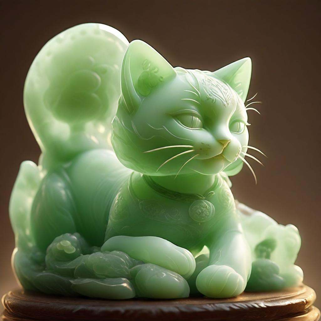 Jade cat on Tensor.Art