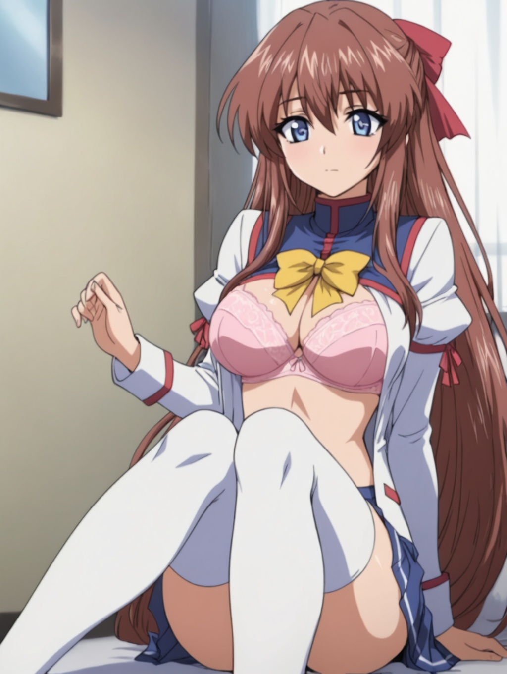 kanzaki aoi,  brown hair,  hair bow on Tensor.Art