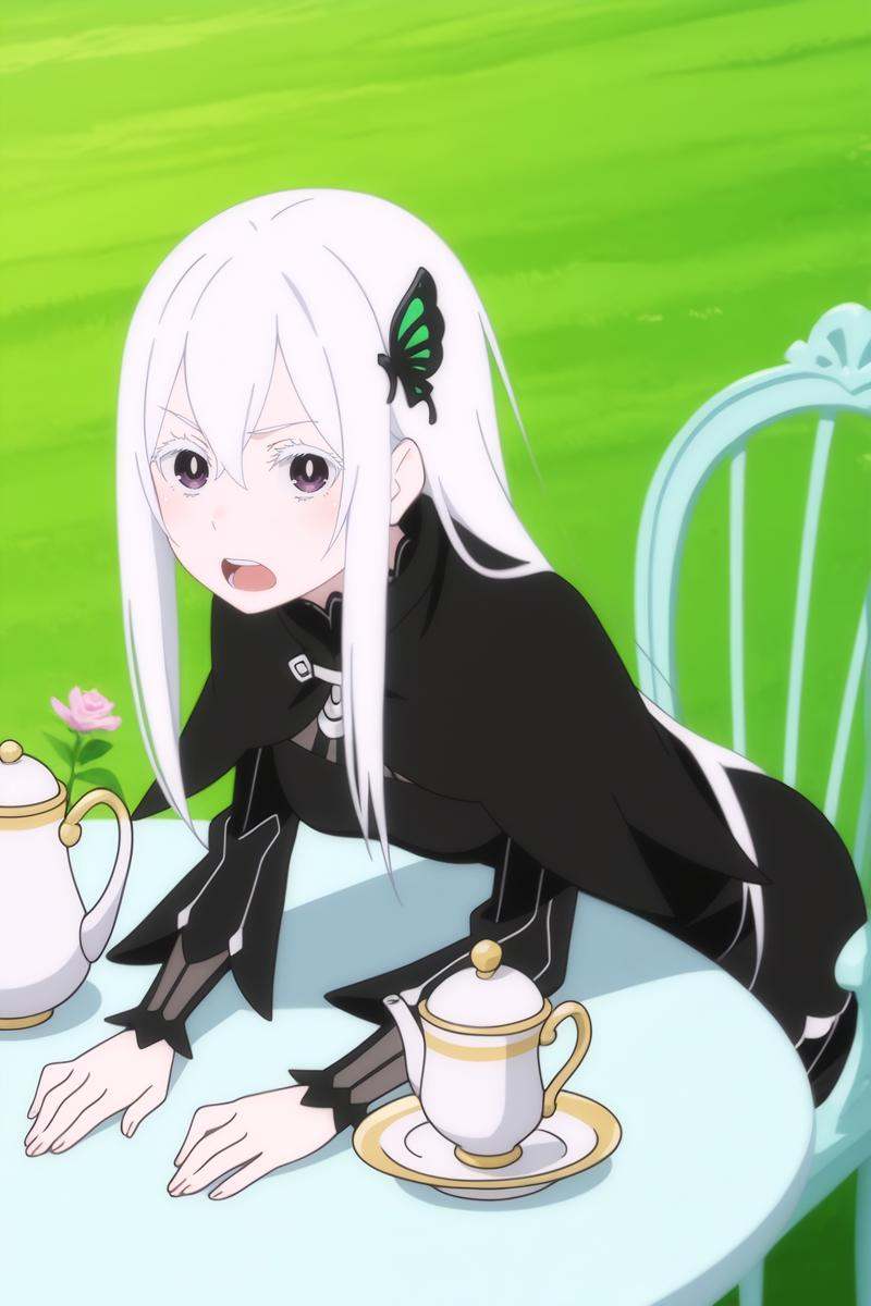 Echidna (re:zero),  1girl,  white hair on Tensor.Art