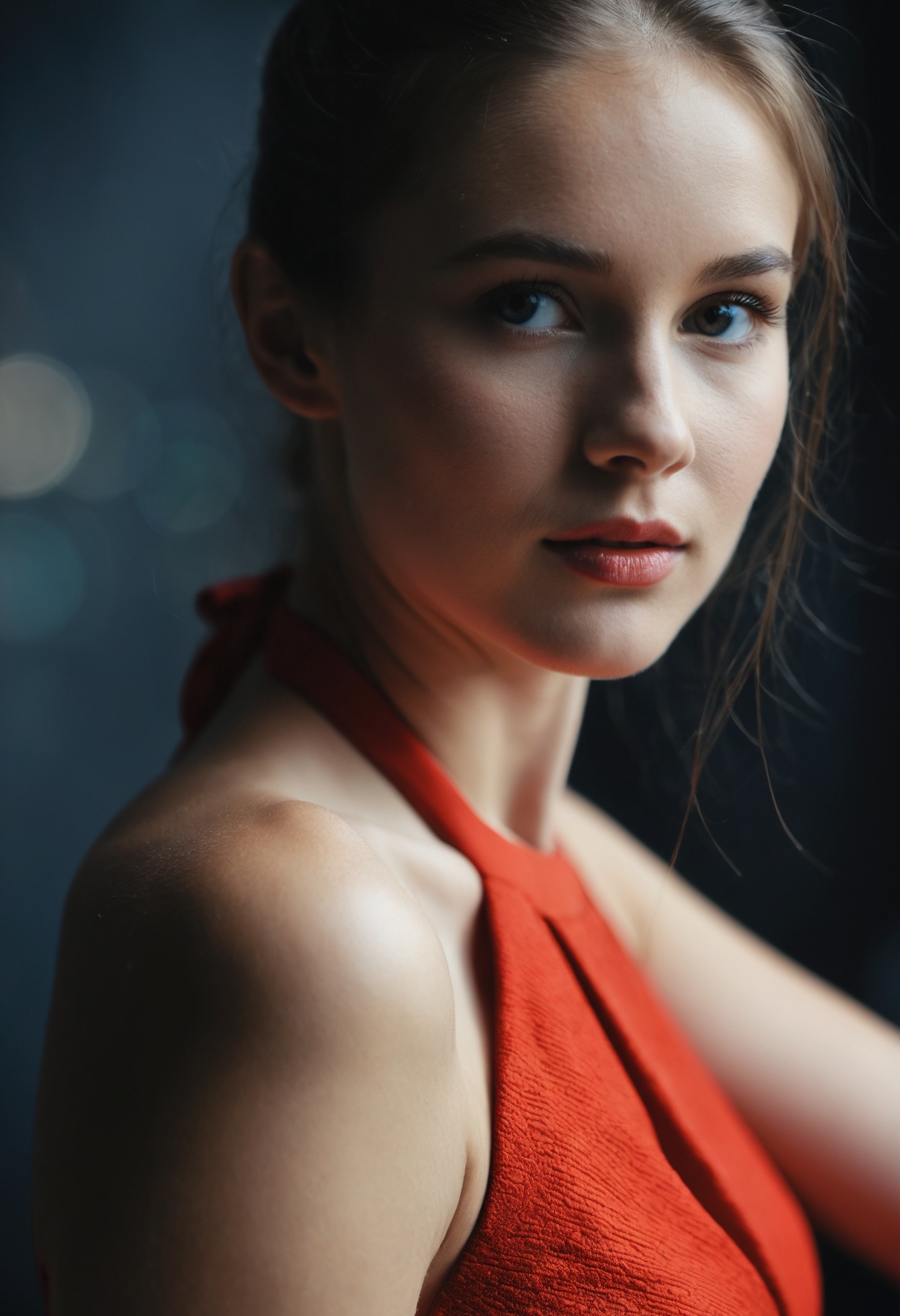 Professional Photoshoot of a 20 year old woman (close up),  ,  upper body on Tensor.Art