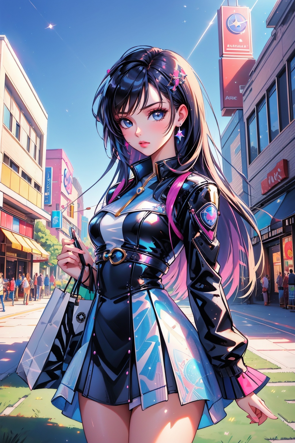 1girl,  epic 3D Rendering,  intricate background on Tensor.Art