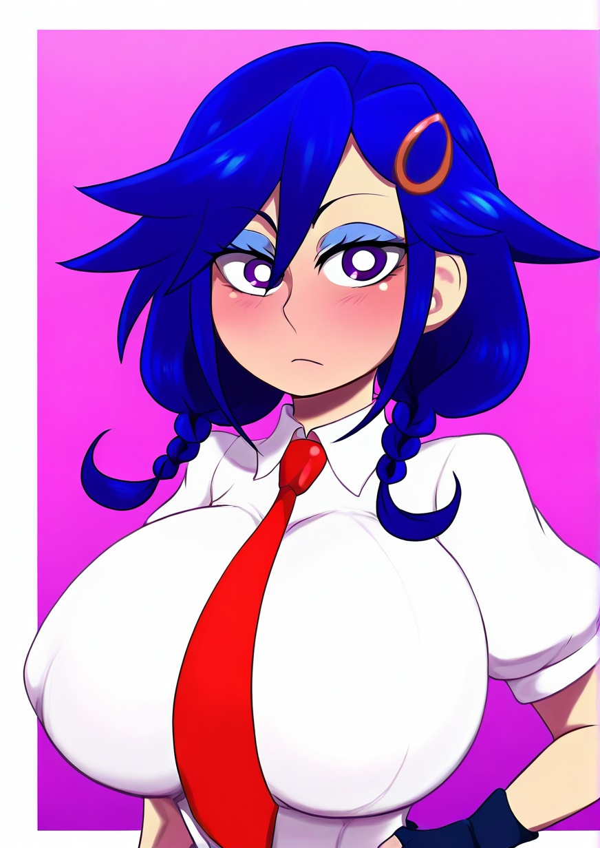 1girl,  ankokuboshi kurome,  huge breasts on Tensor.Art