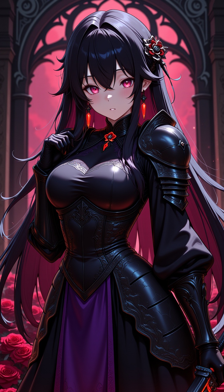 1girl,  dark fantasy,  female warrior on Tensor.Art