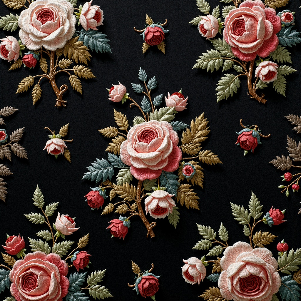 embroidery,there is a picture of a bird and flowers on a black background,floral embroidery,victorian textiles,embroidered brocade,fabric embroidery,luxury journal cover,baroque cloth,highly detailed pattern,panel of black,8k fabric texture details,flowers. baroque elements,baroque wallpaper,intricate dark background,flower motif,ornate background,fine foliage lace,black rococo,ornate decorative background,inside stylized border,1 8 th century spring ornaments,decorative border,beaded embroidery,baroque frame border,background **** of big curtains,detailed lacework,directoire style,very detailed black feathers,filigree border,jewel embellishment,extremely intricate high detail,chinoiserie pattern,richly detailed colored,ornamental edges,