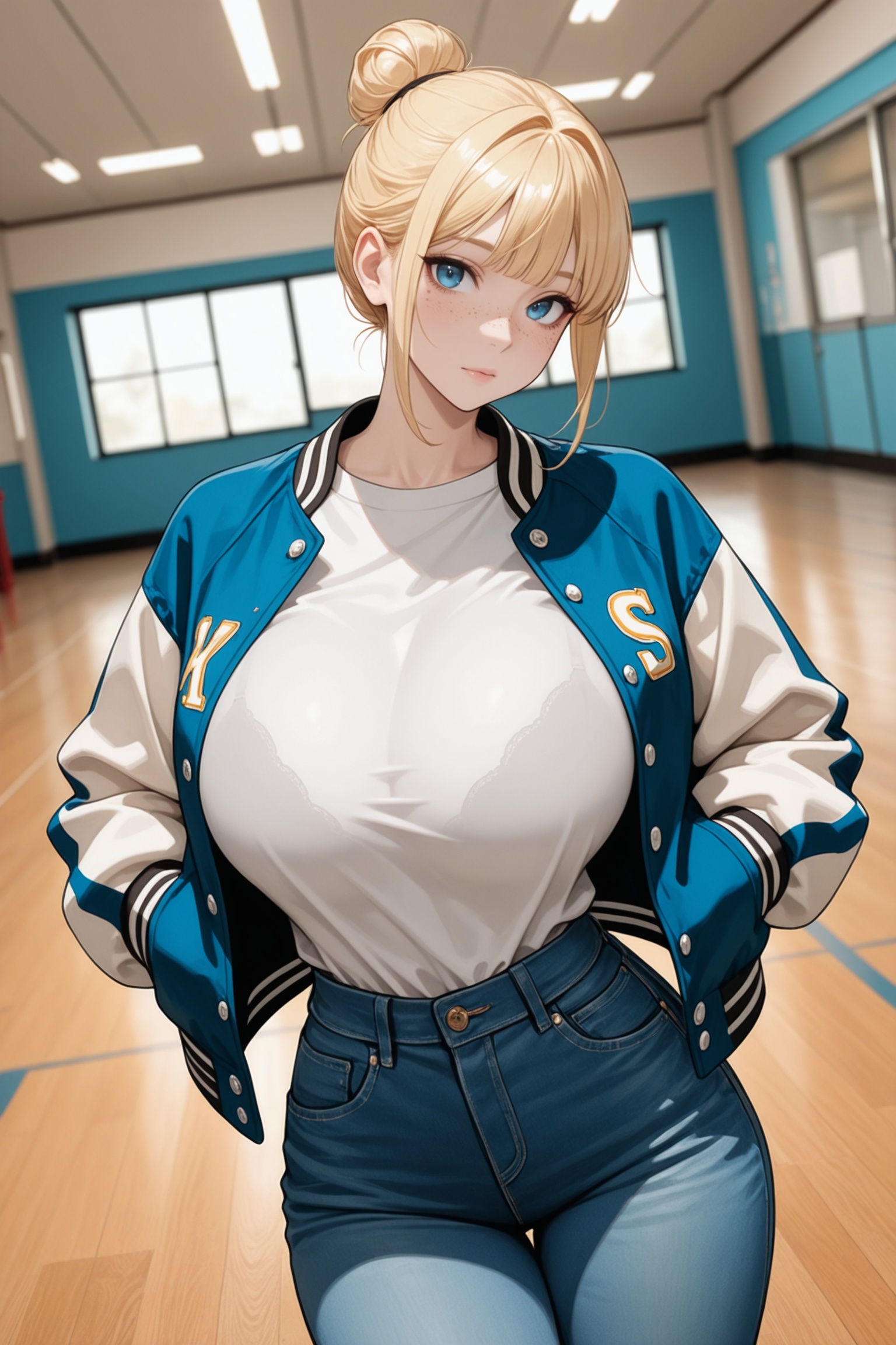 1girl,  cowboy shot,  huge breasts on Tensor.Art