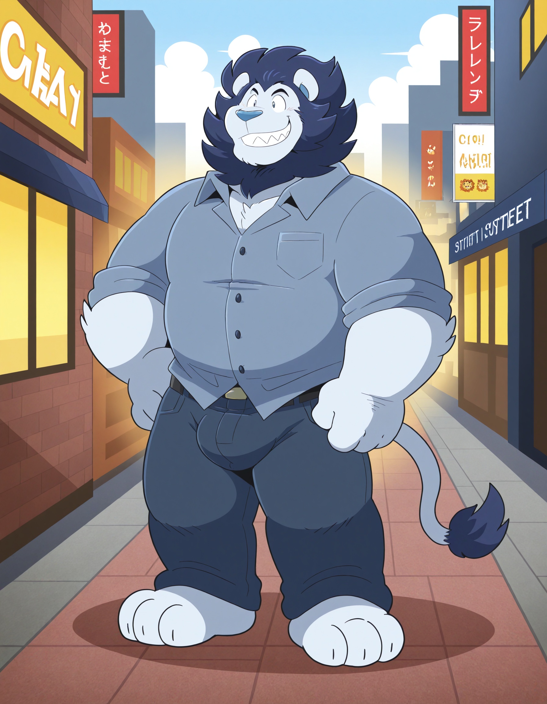 1boy.Solo,  anthro,  lion on Tensor.Art