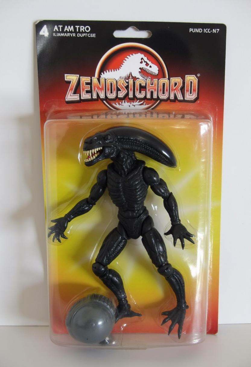 The image is a photograph of a packaged action figure of Xenomorph. on Tensor.Art