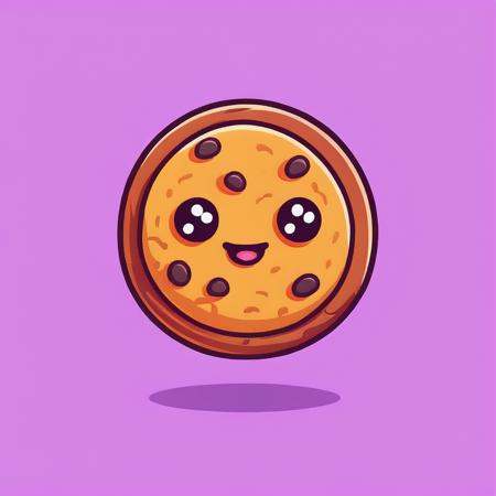 cookie cartoon character,  flat,  clipart on Tensor.Art
