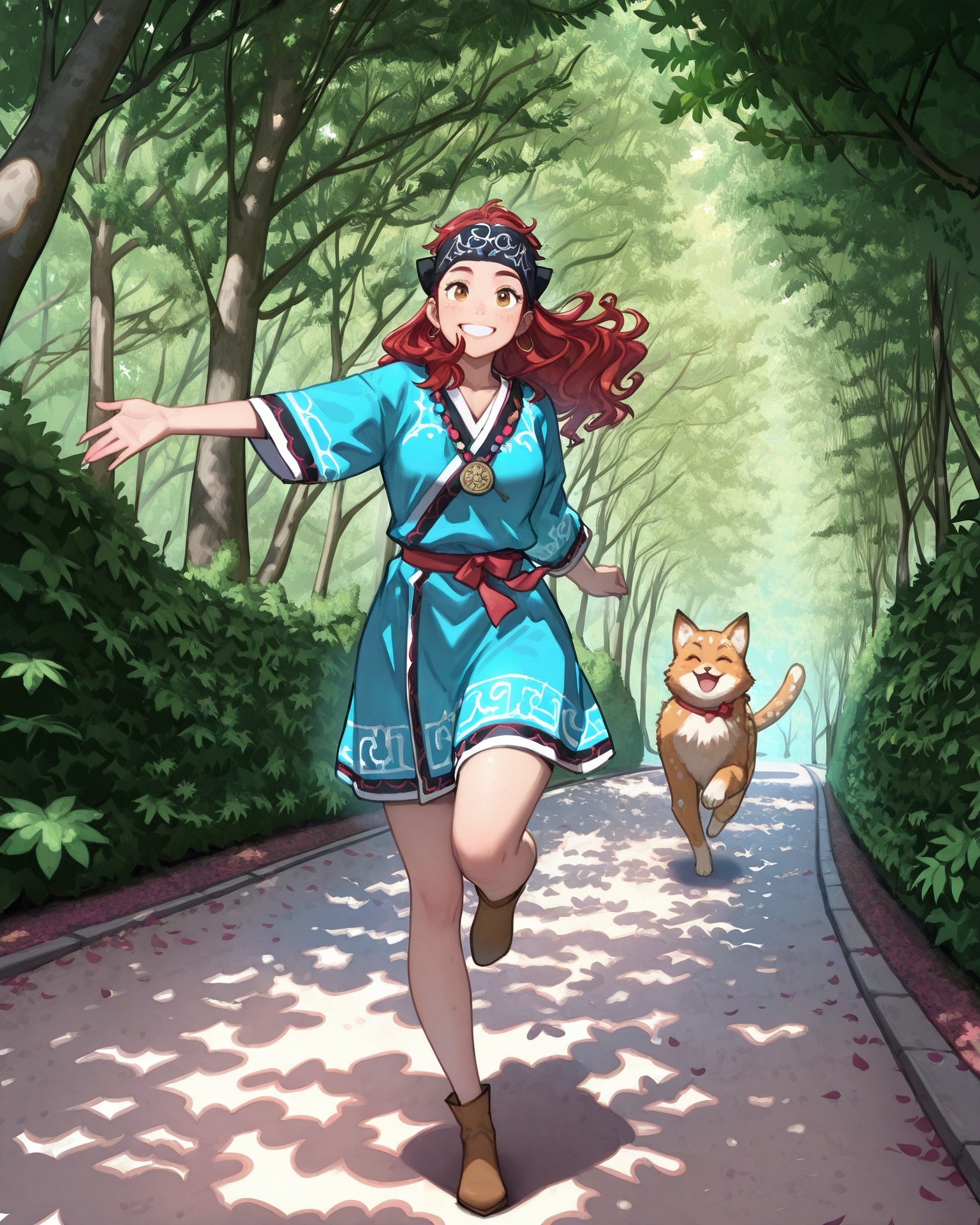 1girl,  ainufa,  red hair on Tensor.Art