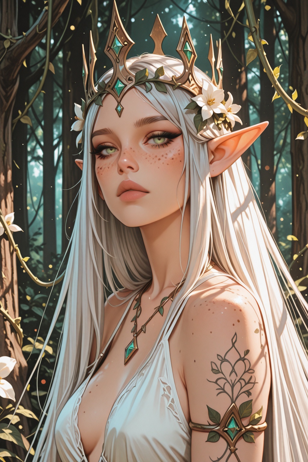 1girl,  elf,  pointy ears on Tensor.Art