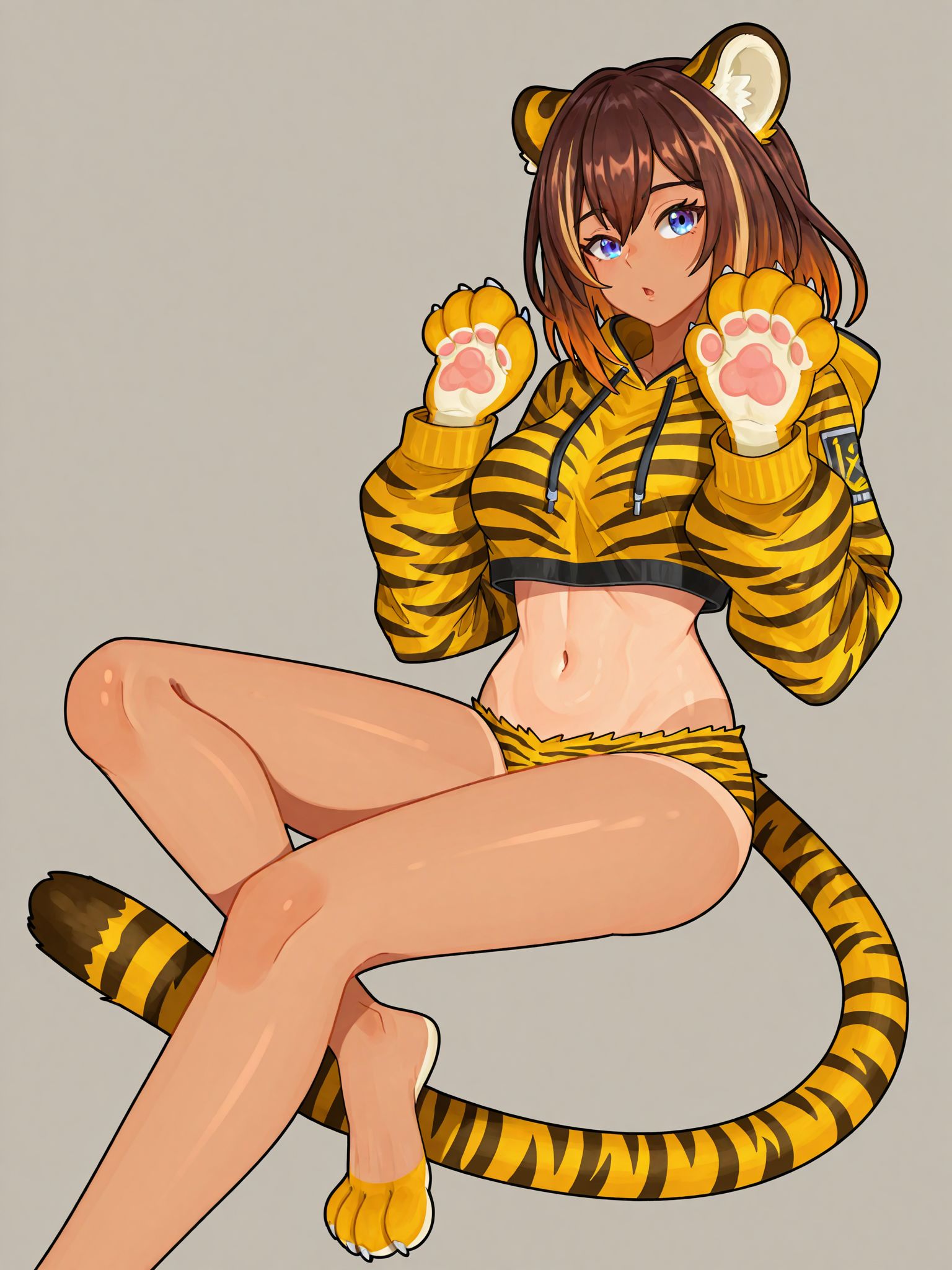 1girl,  caramel highlights in long brown hair,  topaz eyes on Tensor.Art