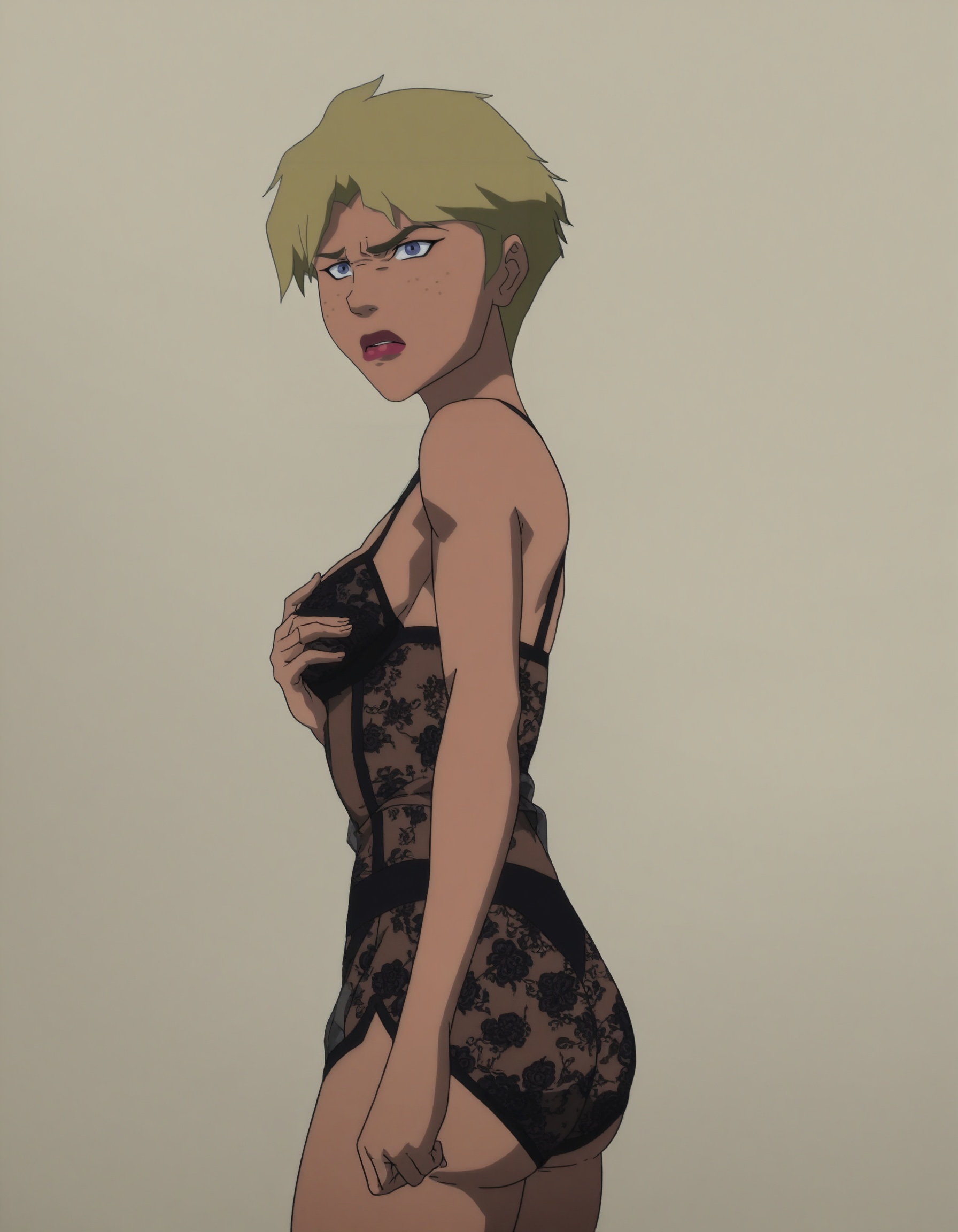 back_view,  cowboy shot,  anime screencap on Tensor.Art