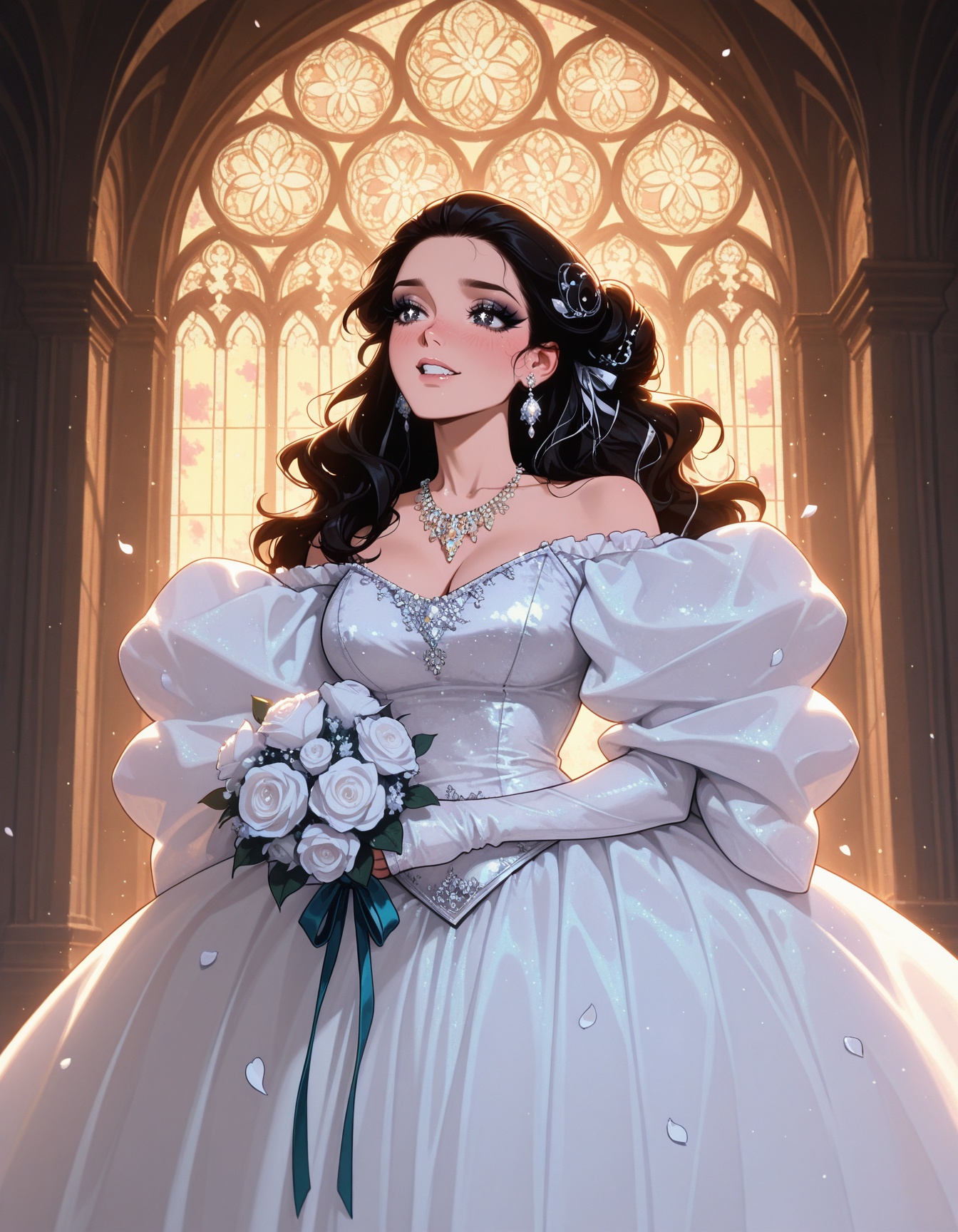 1girl,  solo,  sparkling smooth silk dress on Tensor.Art