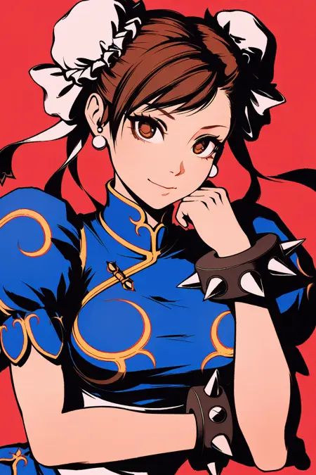 P5style,  1girl,  chun-li on Tensor.Art