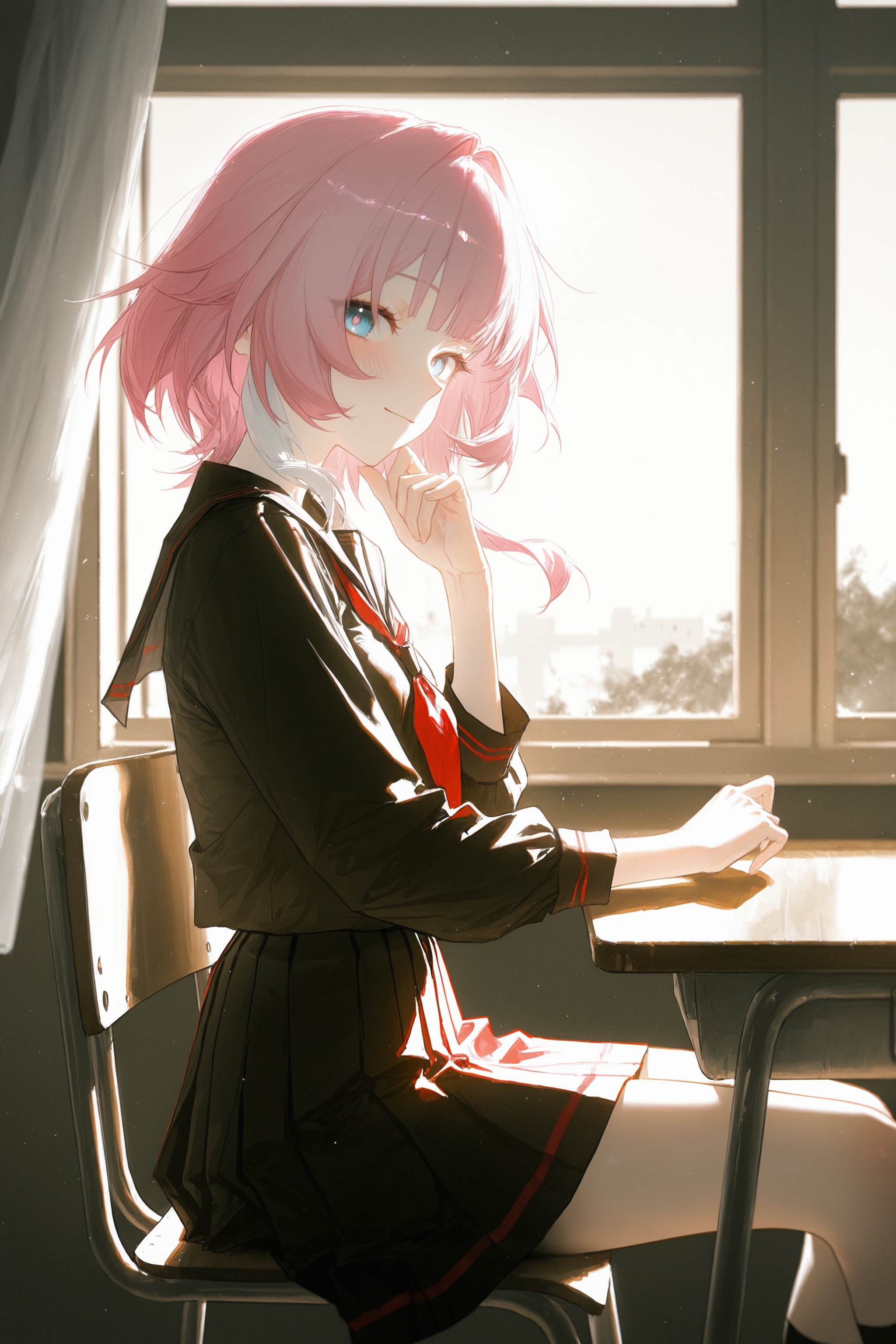 1girl,  cyrene \(honkai: star rail\),  blue eyes on Tensor.Art