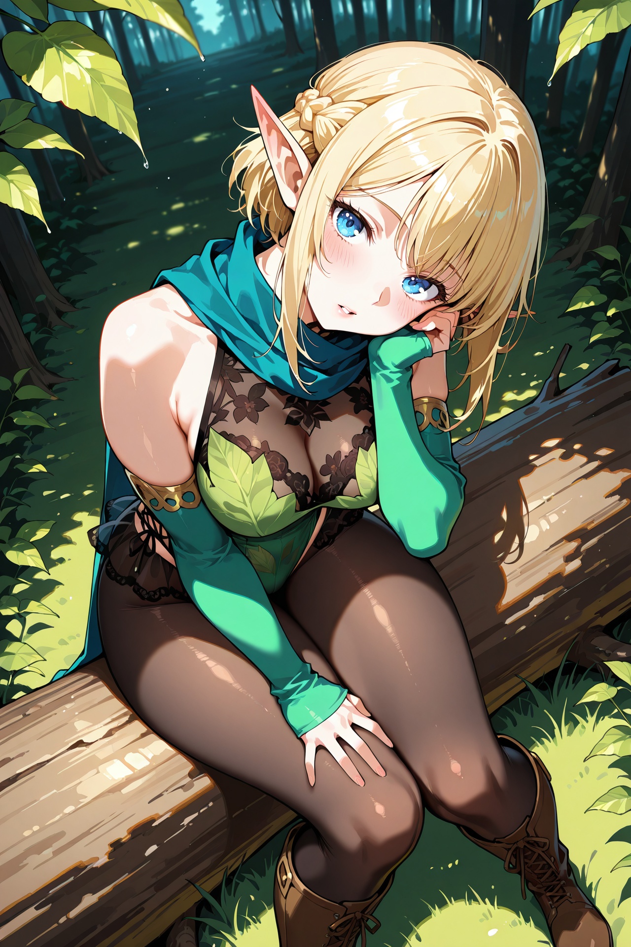 1girl,  solo,  elf girl on Tensor.Art