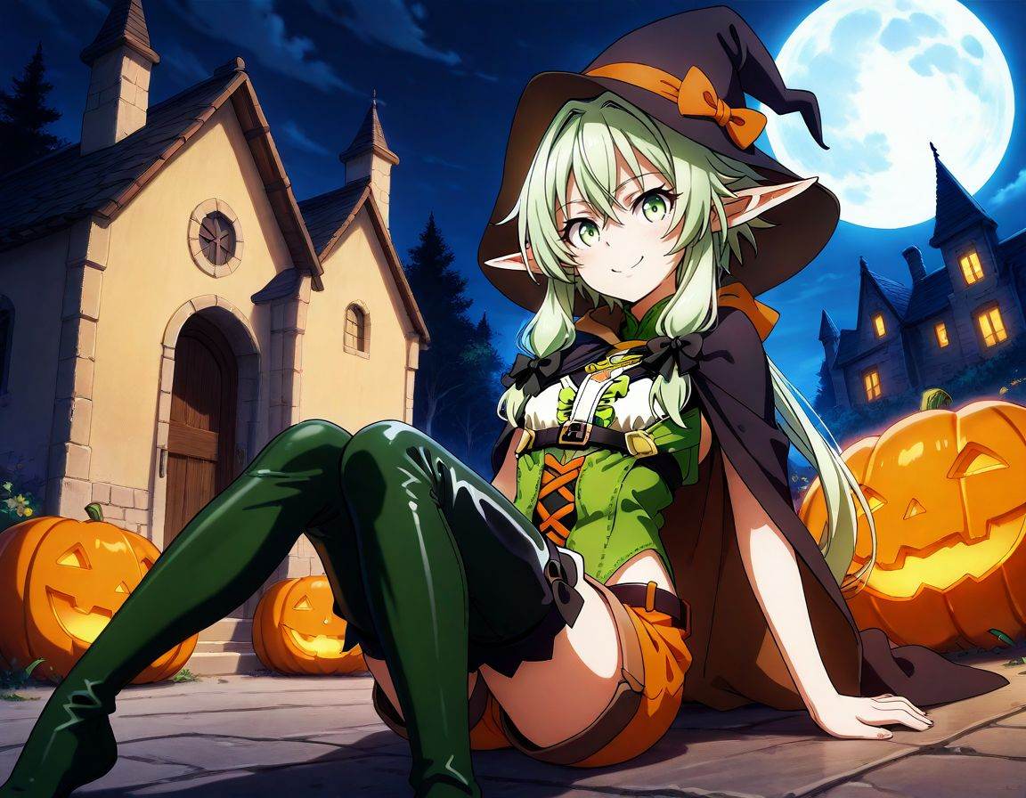 high elf archer \(goblin slayer!\),  halloween costume,  smile on Tensor.Art