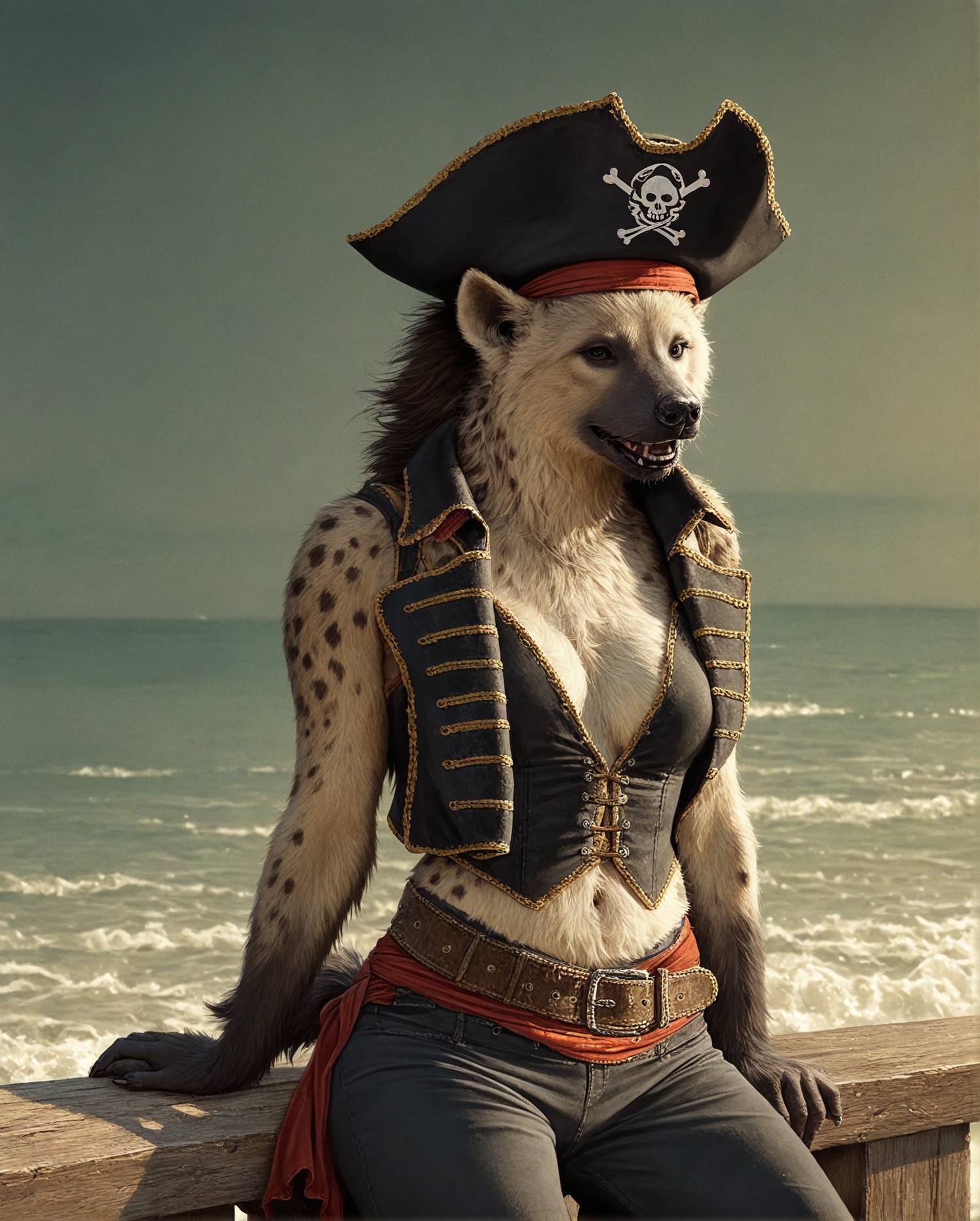 anthro,  hyena,  solo on Tensor.Art