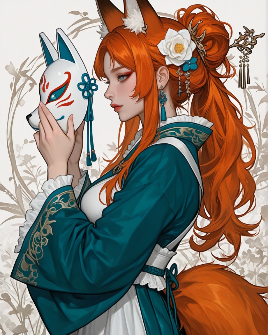 female focus,  solo,  mature on Tensor.Art