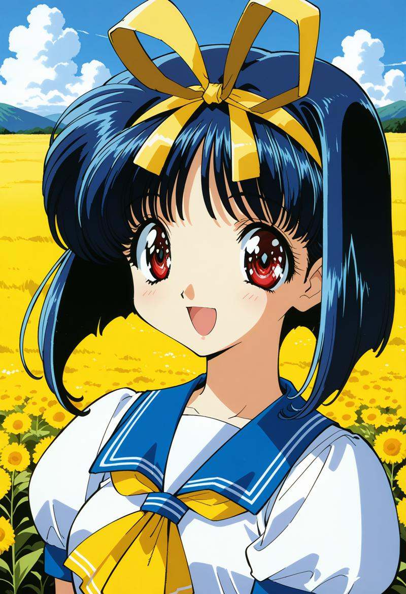 honda_asuka,  red eyes,  blue hair on Tensor.Art