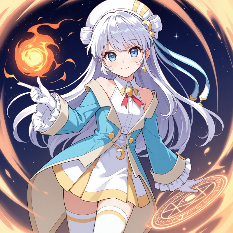 Dia Viekone,  double bun,  star hair ornament on Tensor.Art