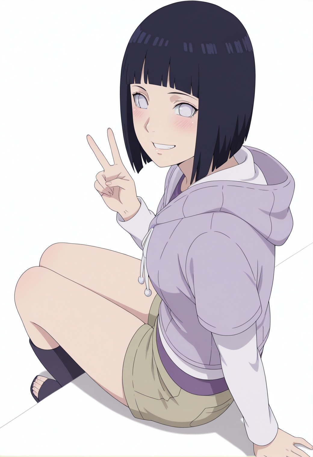 BREAK uzumaki hinata,  byakugan eyes,  no pupils on Tensor.Art