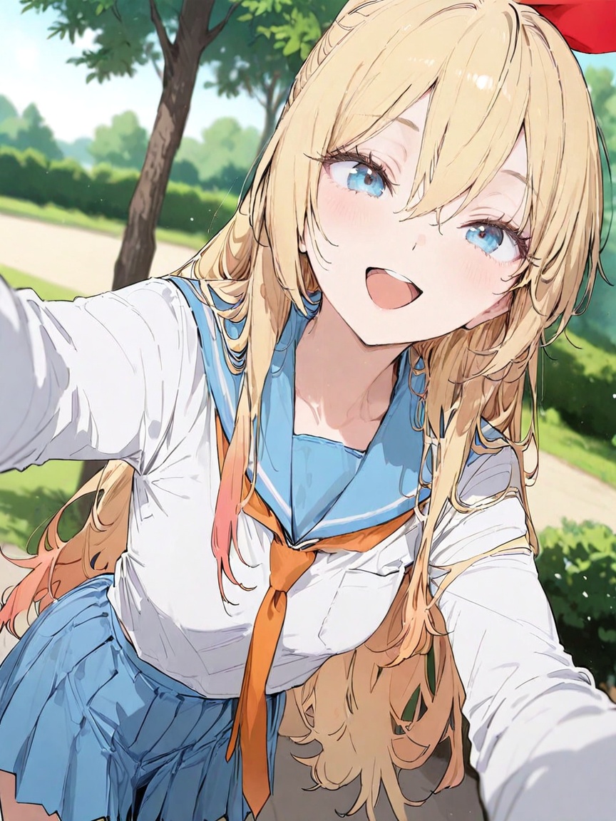 1girl,  kirisaki chitoge,  long hair on Tensor.Art