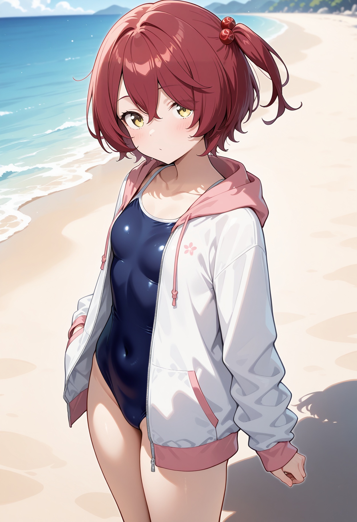 aakomari,  short hair,  red hair on Tensor.Art