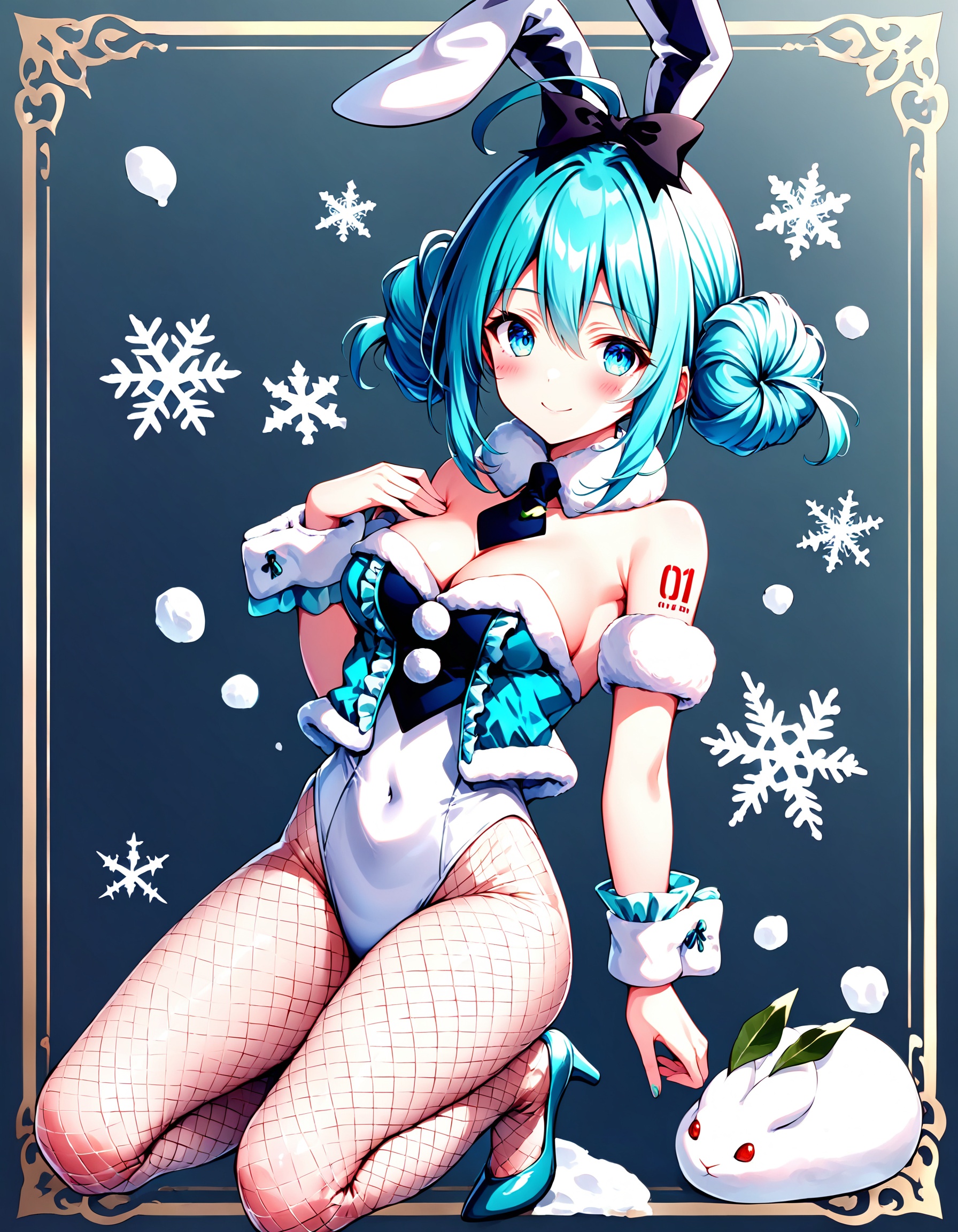1girl,  bicute bunnies miku,  hatsune miku on Tensor.Art