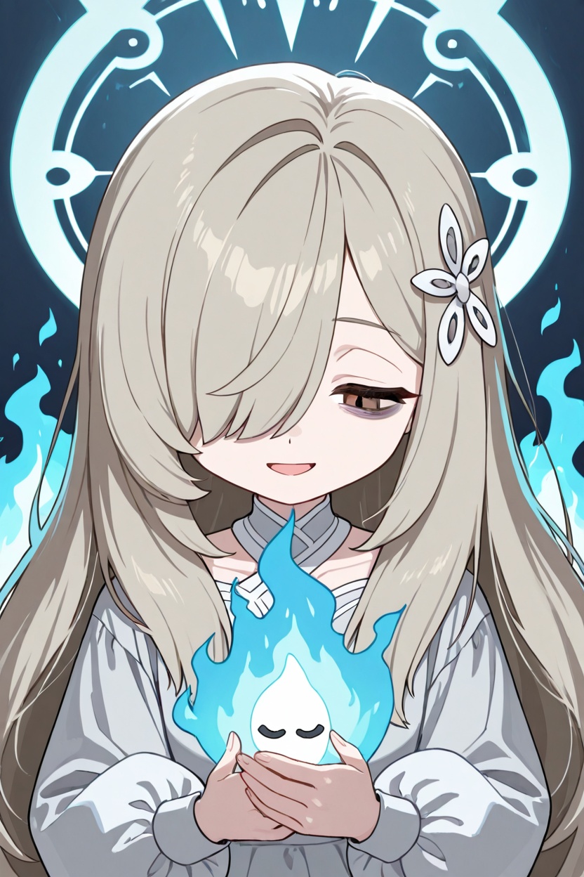 1girl,  upper body,  puffy long sleeves on Tensor.Art