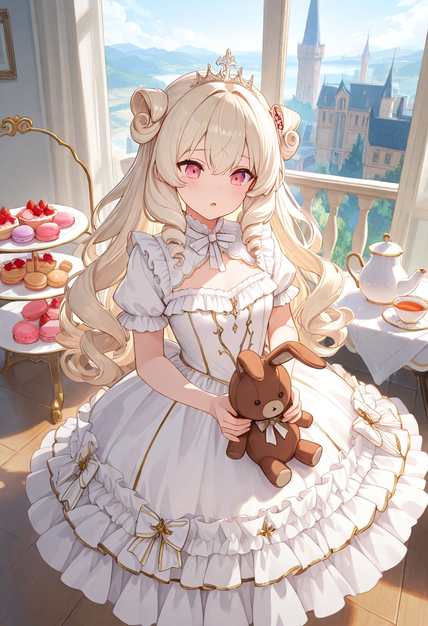 ultra-detailed CG,  tea party theme,  BREAK1girl on Tensor.Art
