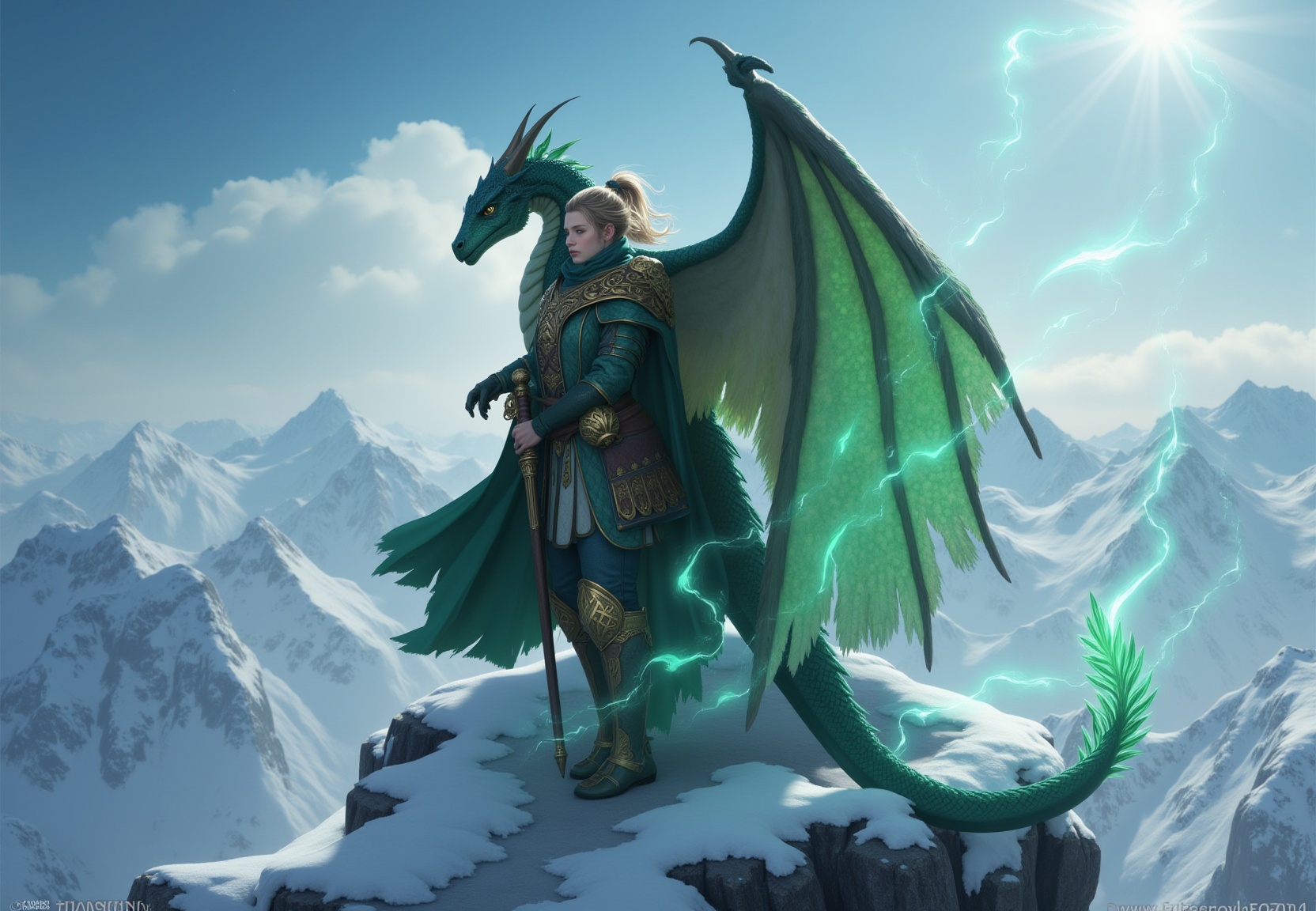 In a realm where magic weaves through the air like whispers,  a 19-year-old girl named thomasinara stands atop the snowy m...