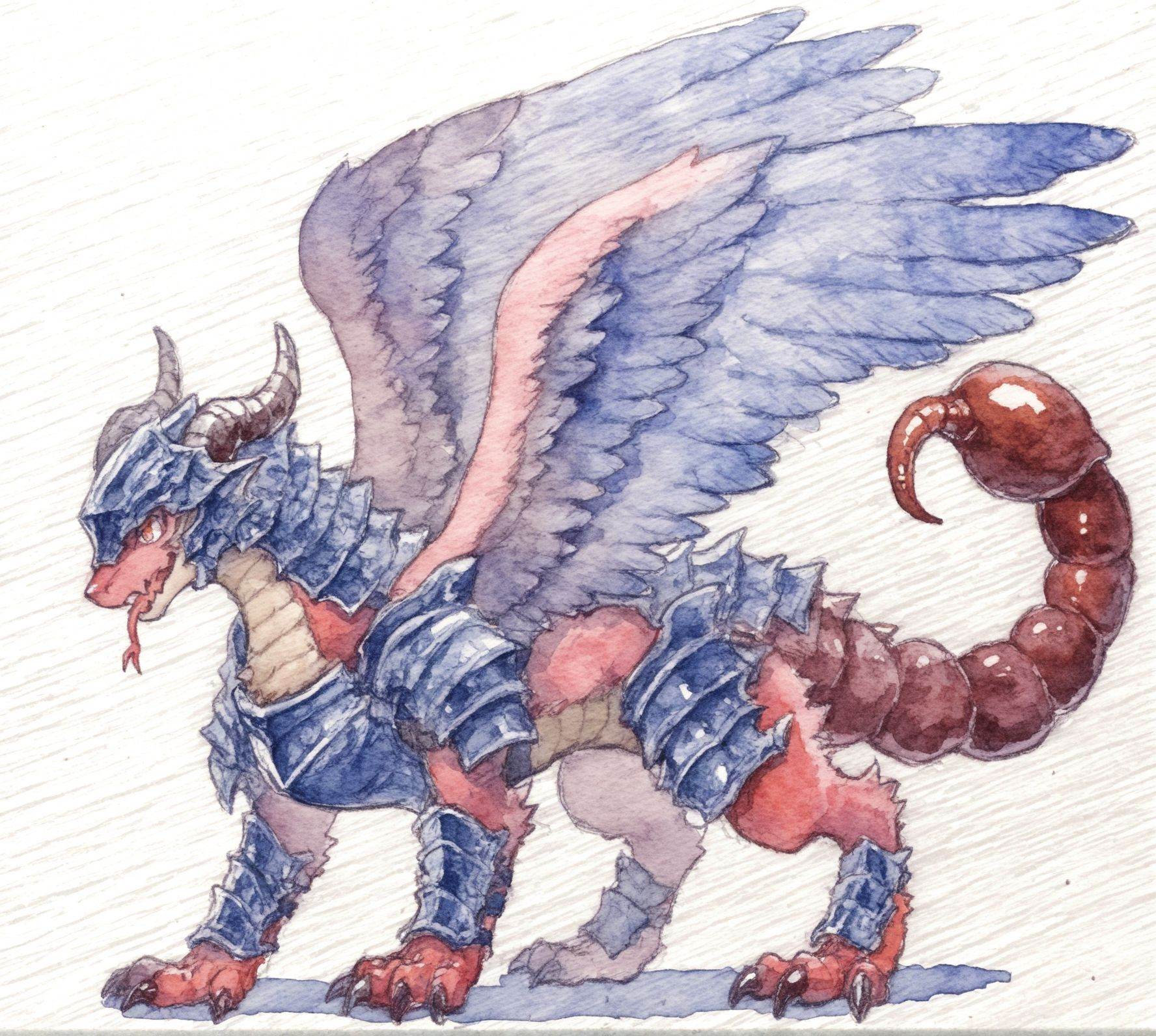 watercolor \(artwork\),  traditional media \(artwork\),  furry on Tensor.Art