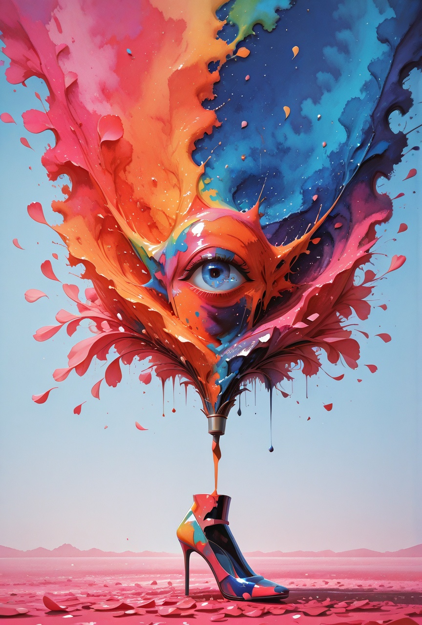 blue eye,  sky,  petals on Tensor.Art
