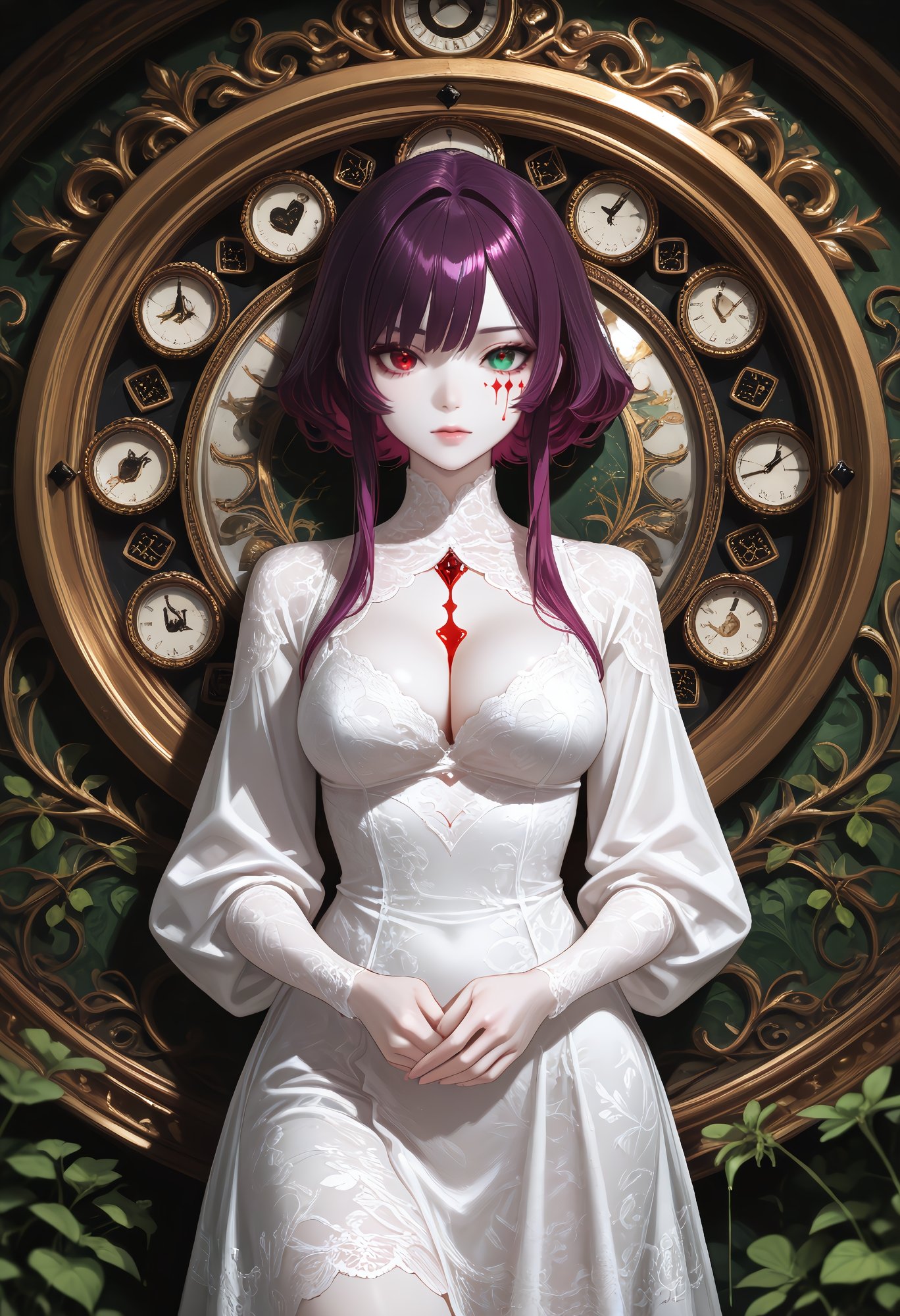 1girl,  surreal garden,  melting clocks on Tensor.Art