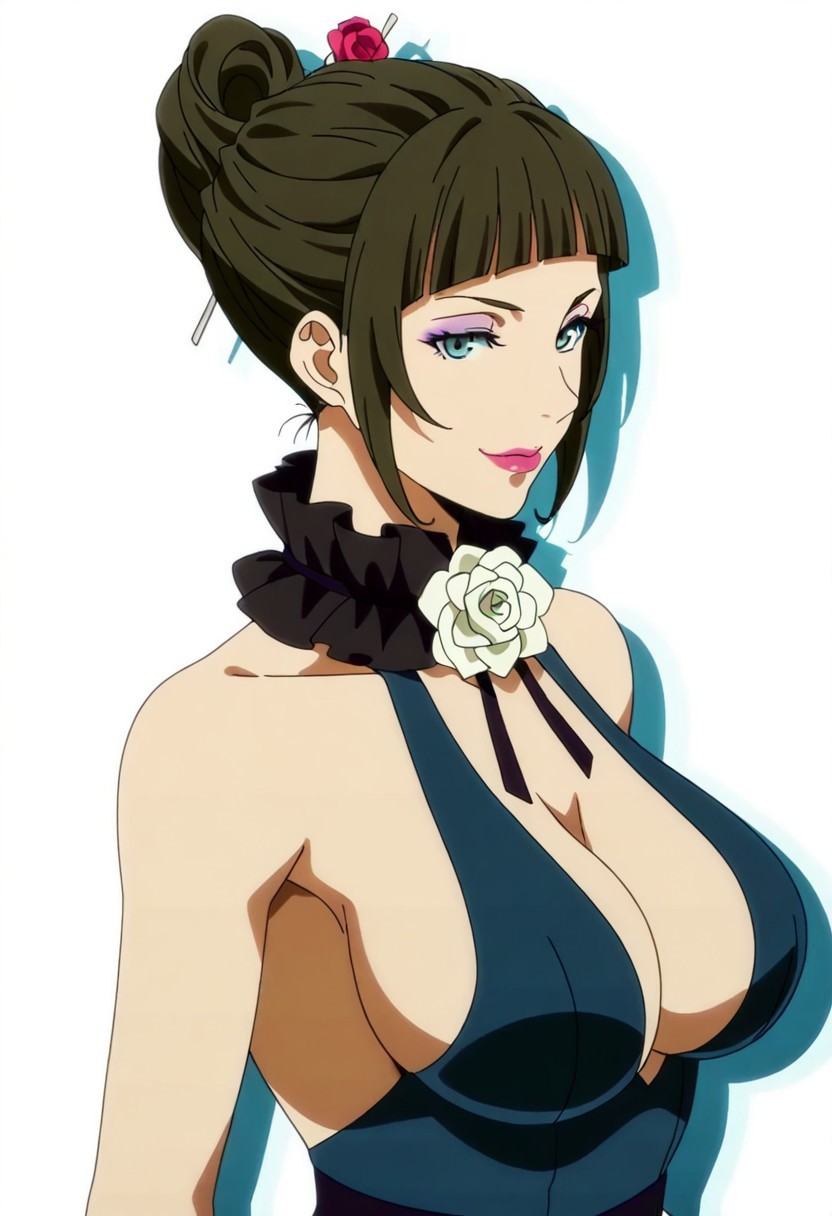 gina,  ((aqua_eyes)),  black hair on Tensor.Art