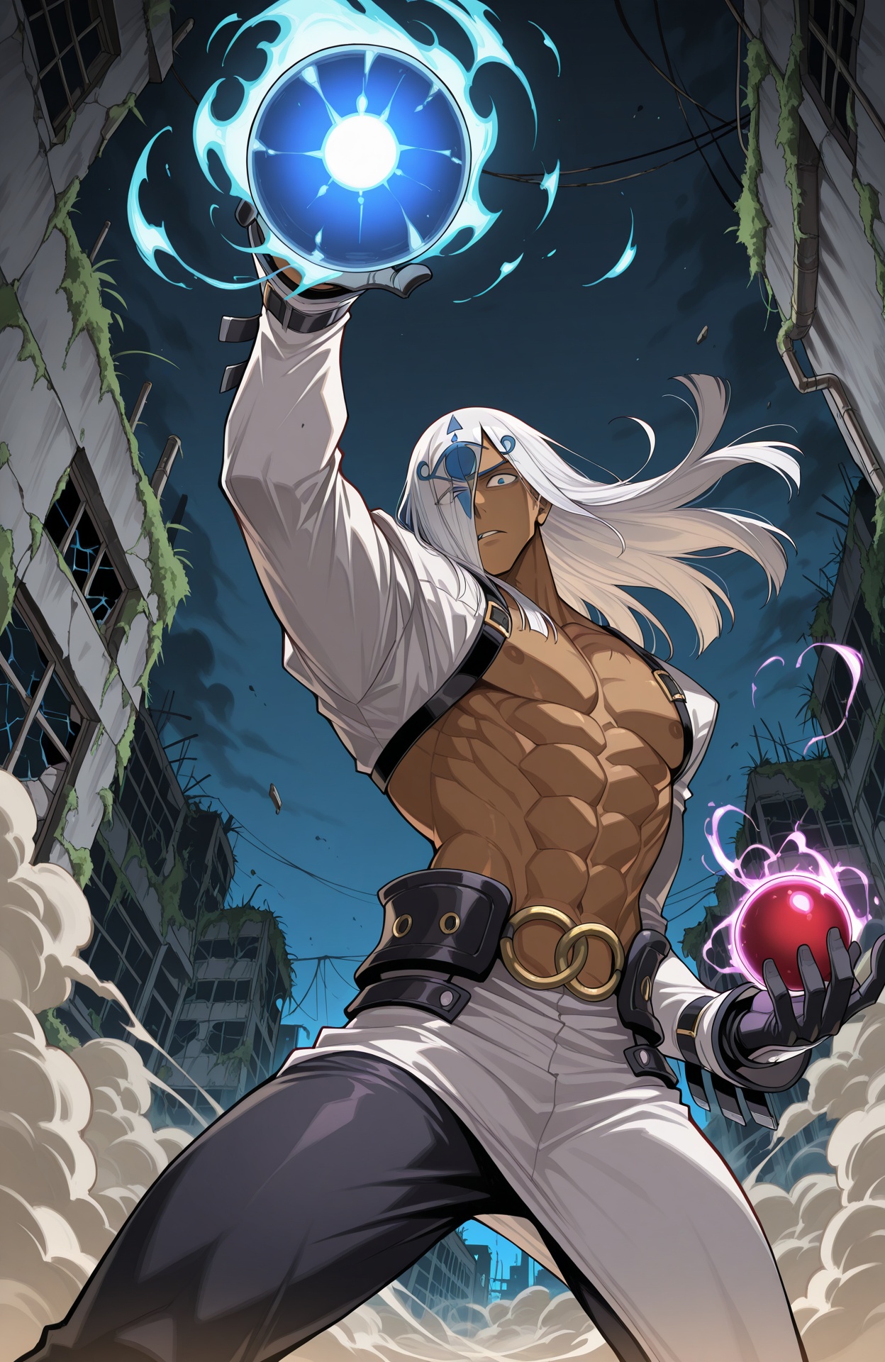 constricted pupils,  cowboy shot,  fighting stance on Tensor.Art