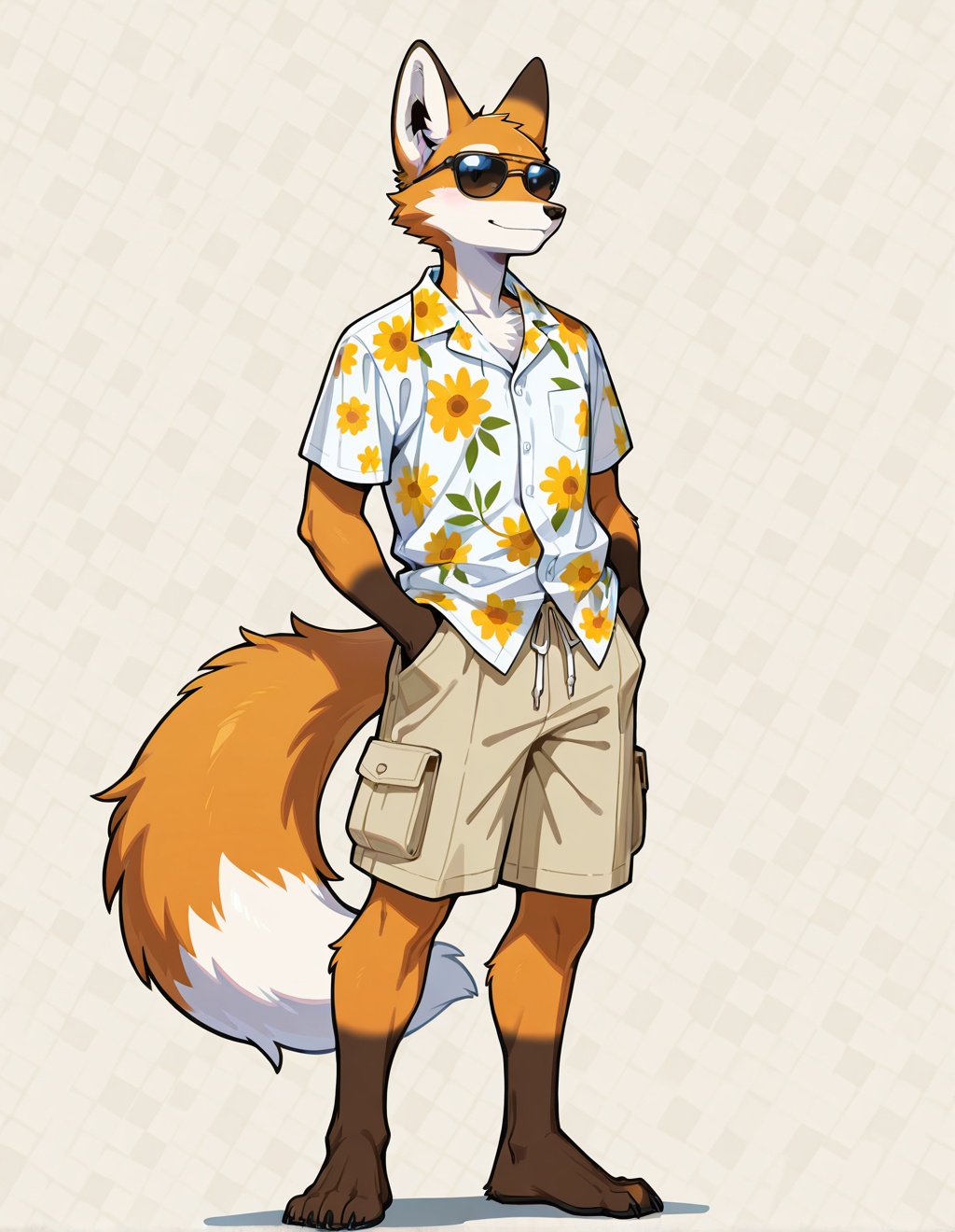 fox,  solo,  anthro on Tensor.Art