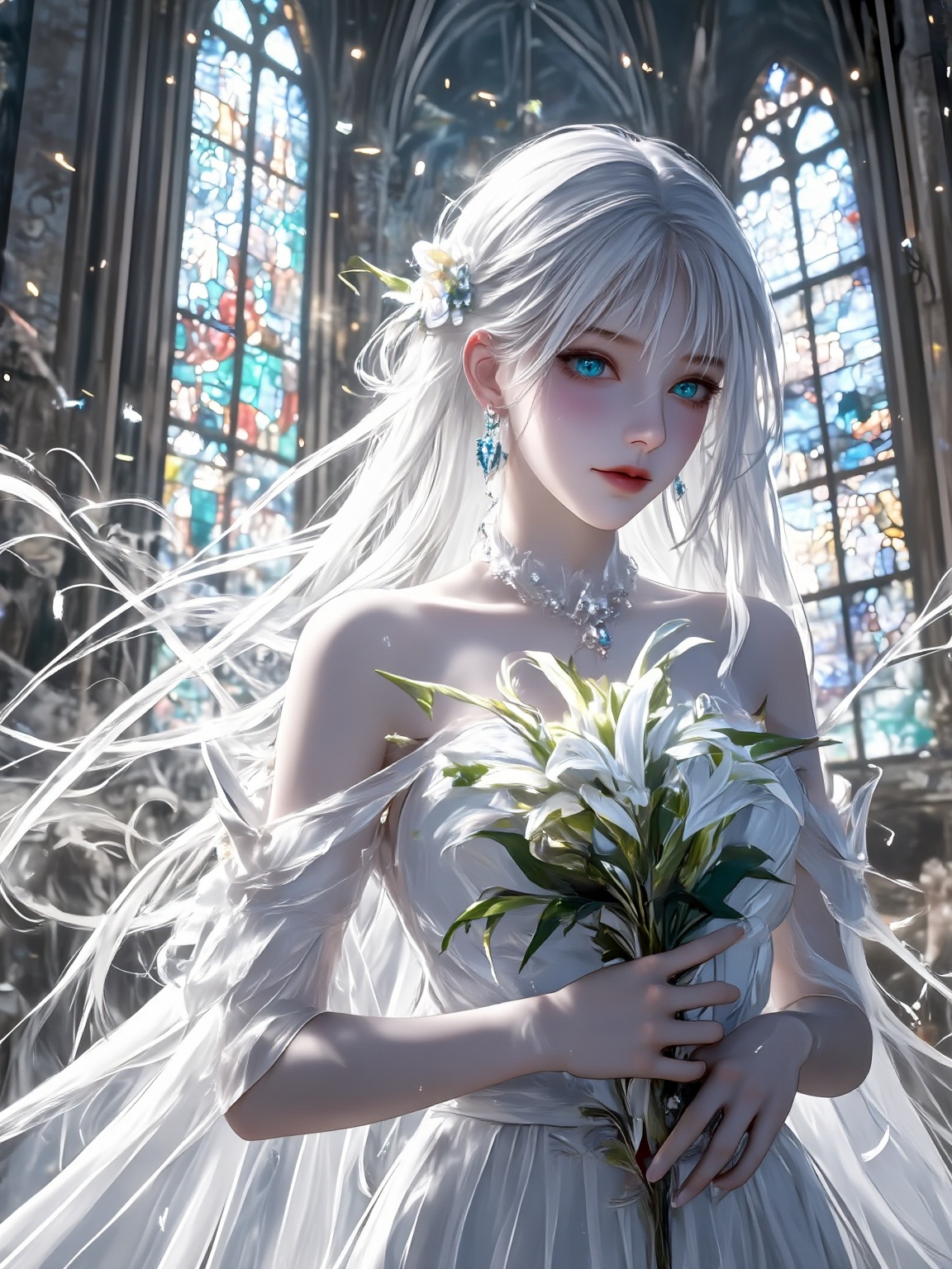 1girl,  flower,  solo on Tensor.Art