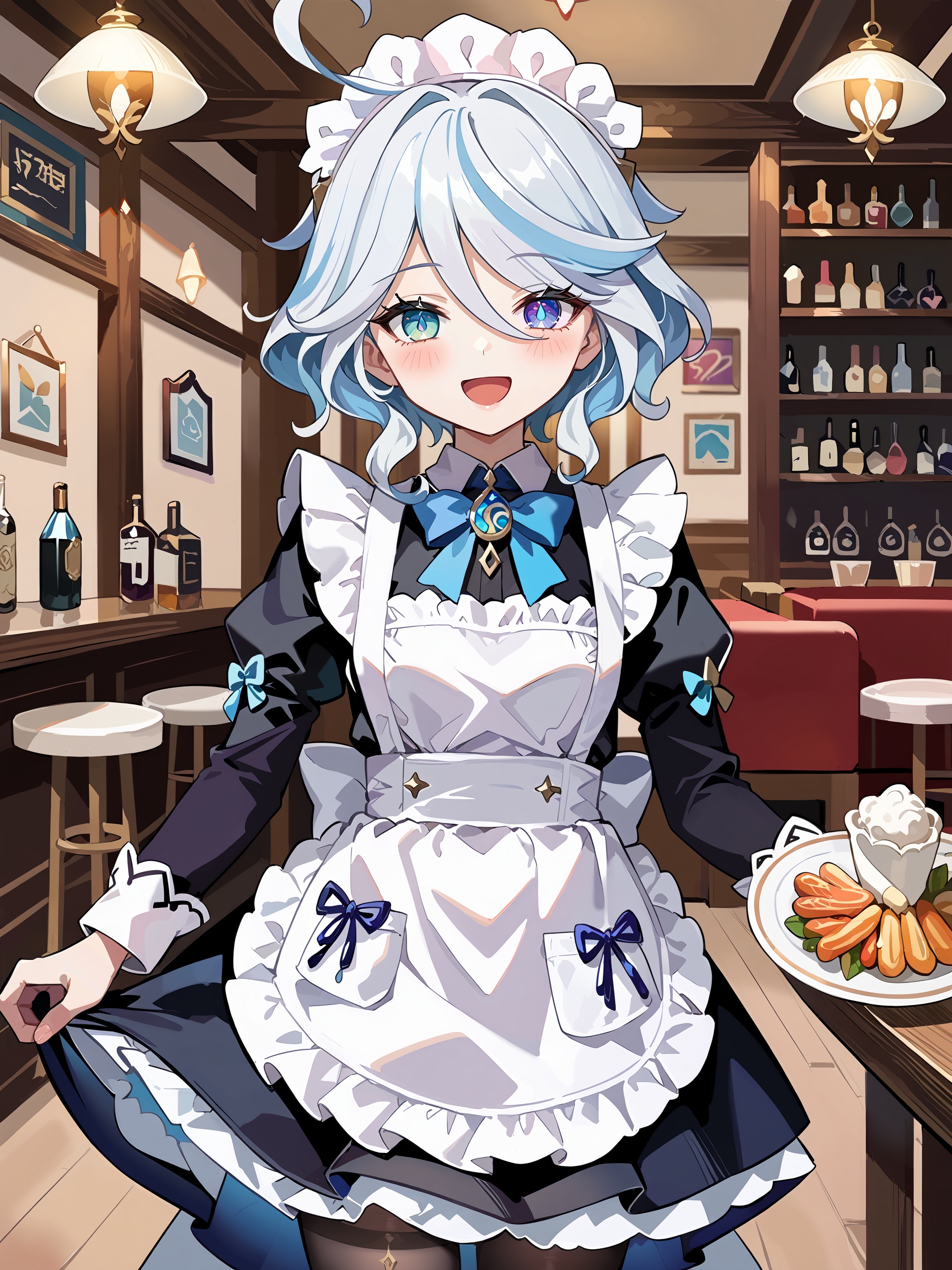 1girl,  furina \(genshin impact\),  heterochromia on Tensor.Art