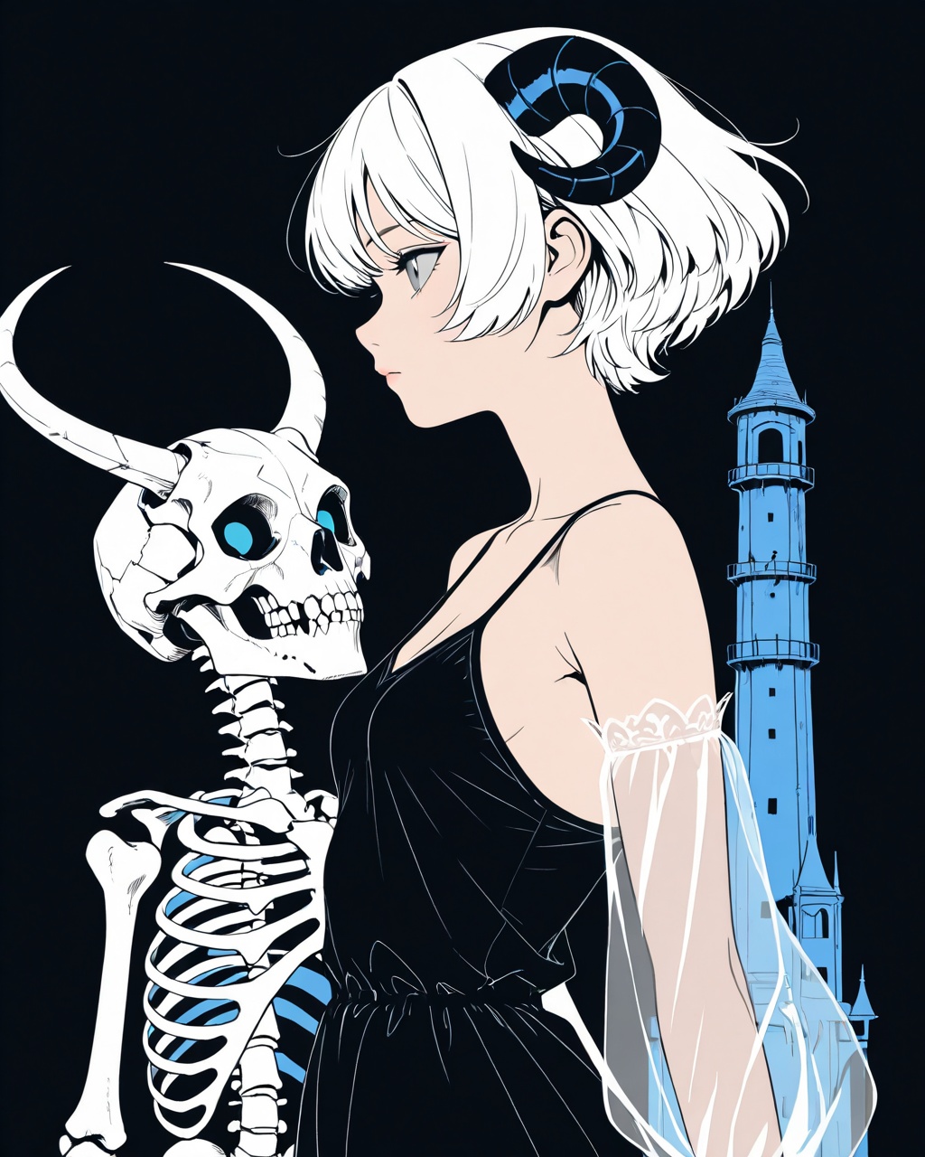 black and white,  manga, on Tensor.Art